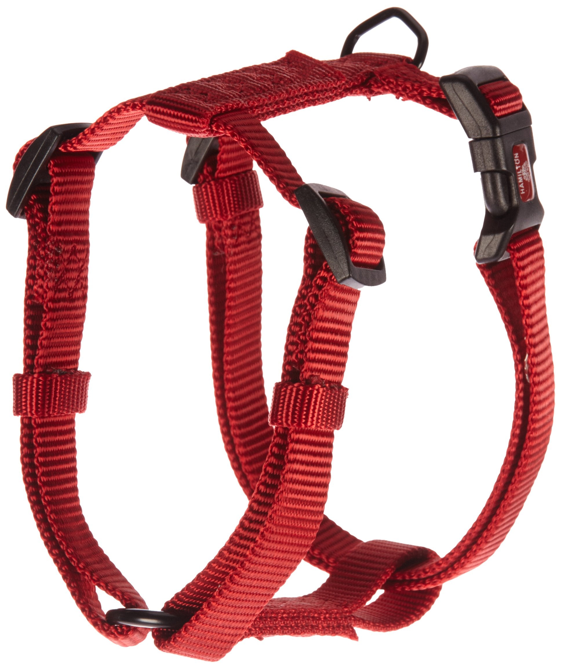 Hamilton Adjustable Comfort Nylon Dog Harness, Red, 5/8' X 12-20'