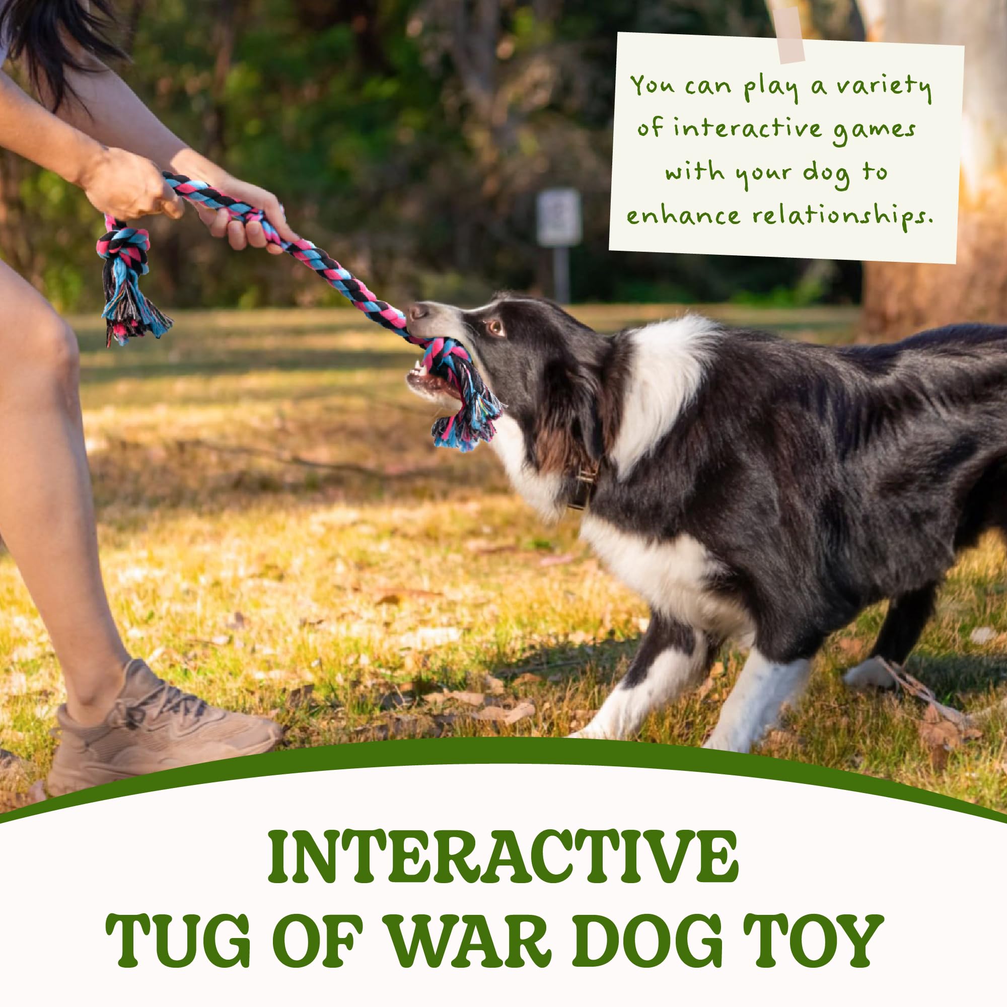 Dog Rope Toy For Large Dogs, Heavy Duty Chew Toys For Aggressive Chewers, Indestructible Durable Cotton Tug Of War Rope Toys For