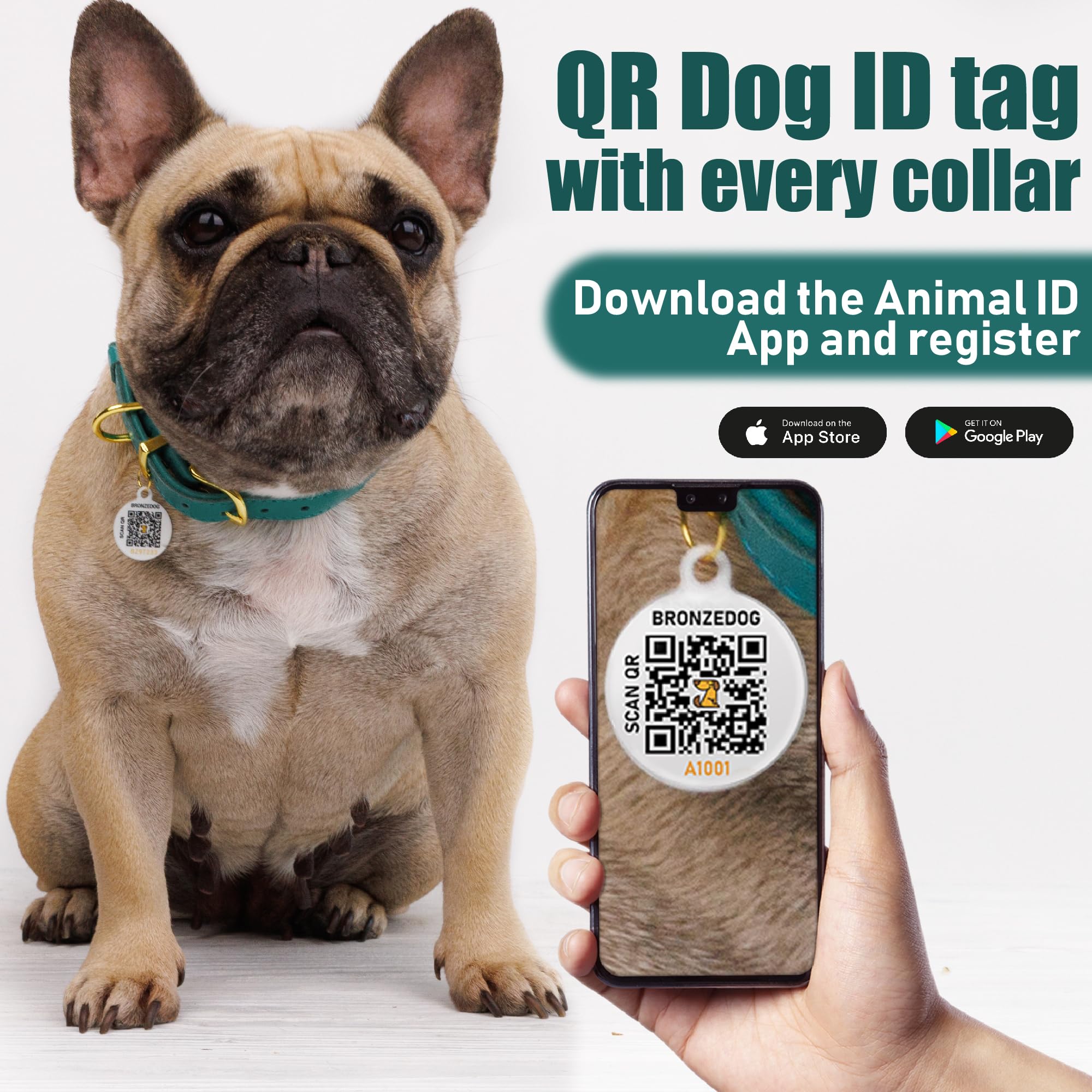 Bronzedog Leather Dog Collar With Qr Id Tag Basic Pet Collars For Small Mini Dogs Cats Puppies (9-11 Inch (Pack Of 1), Light Bro
