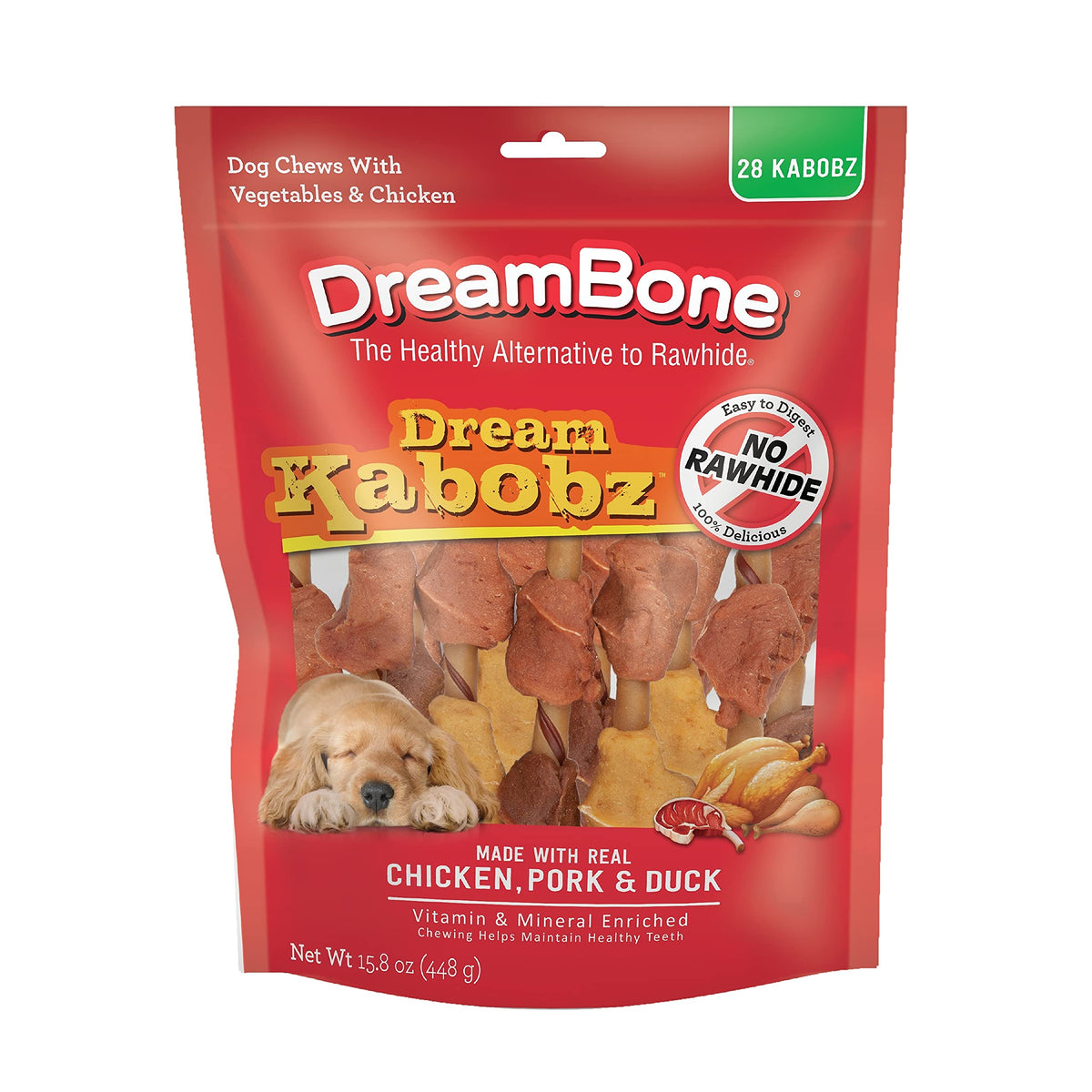 Dreambone Dream Kabobz 28 Count, Rawhide-Free Chews For Dogs