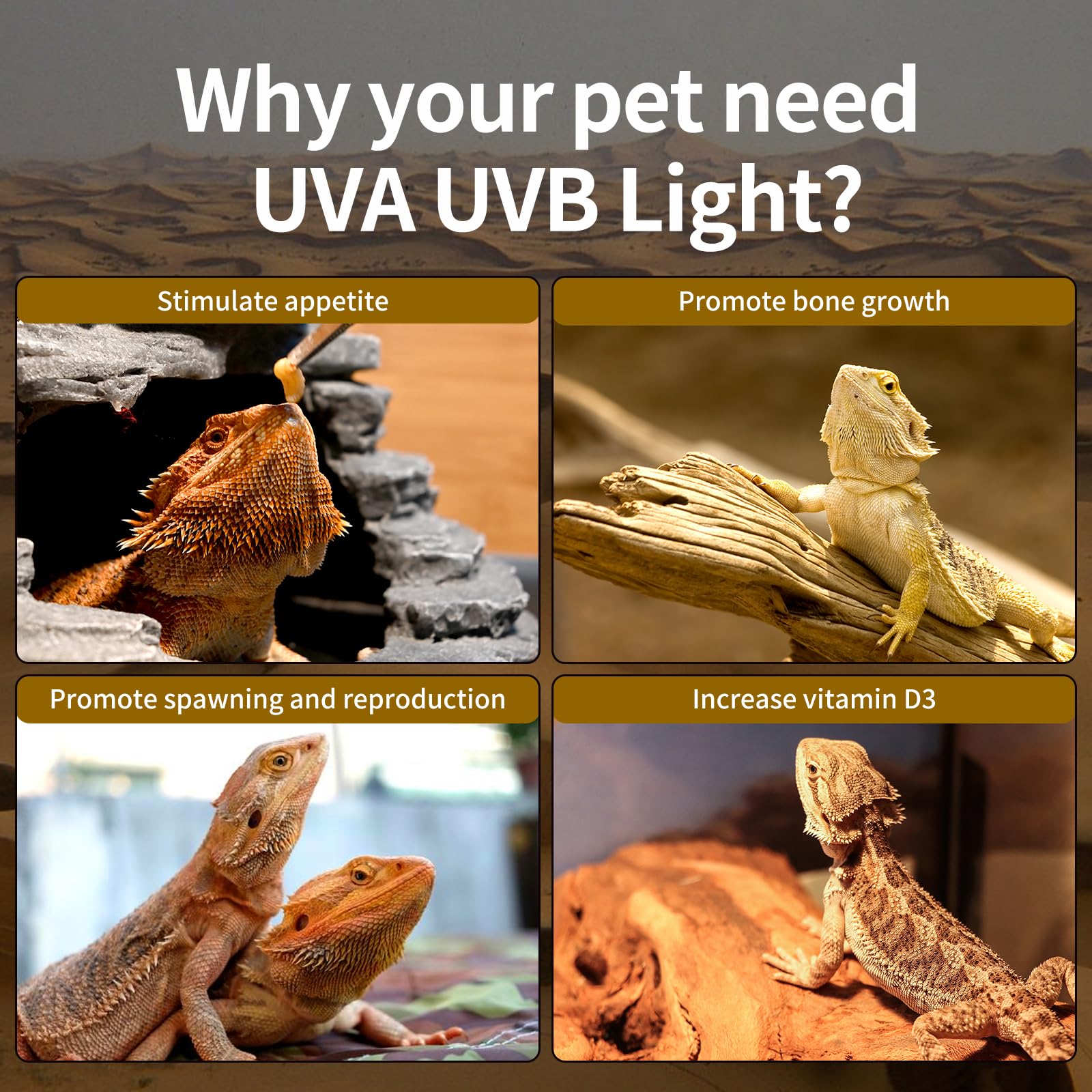 Mclanzoo Uvb Bulbs 8W 10.0,Reptile Uvb Light Led Bulbs For Bearded Dragon,Turtle,Tortoise,Lizard,Gecko,Chameleon,Snake,Frog Tank