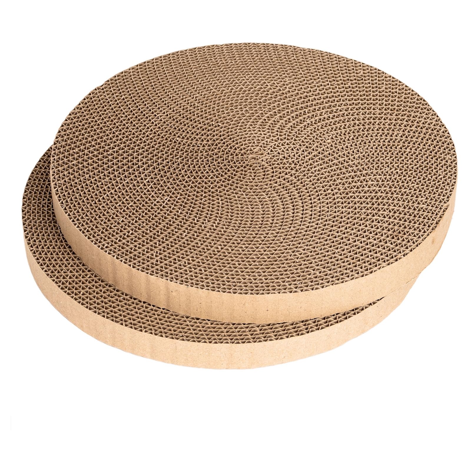 Roadtofree Round Cat Scratcher Refill 10 Inch Diameter 7/8 Inch Thickness Cat Scratching Board Cat Scratchers For Indoor Cats Sc
