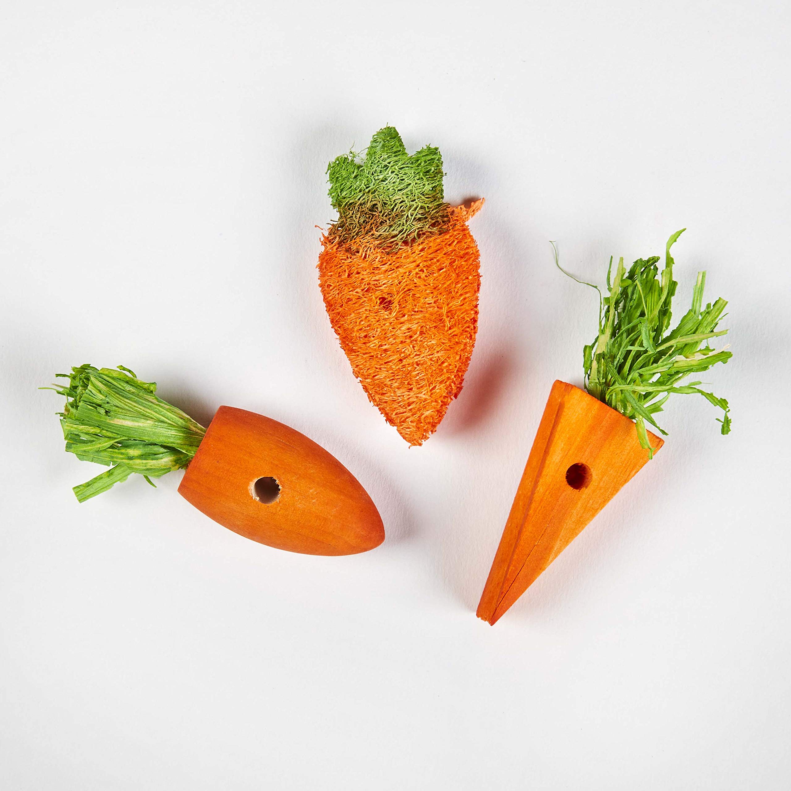 Kaytee Chew Toy Carrot Patch For Rabbits, Guinea Pigs And Chinchillas, 3 Count