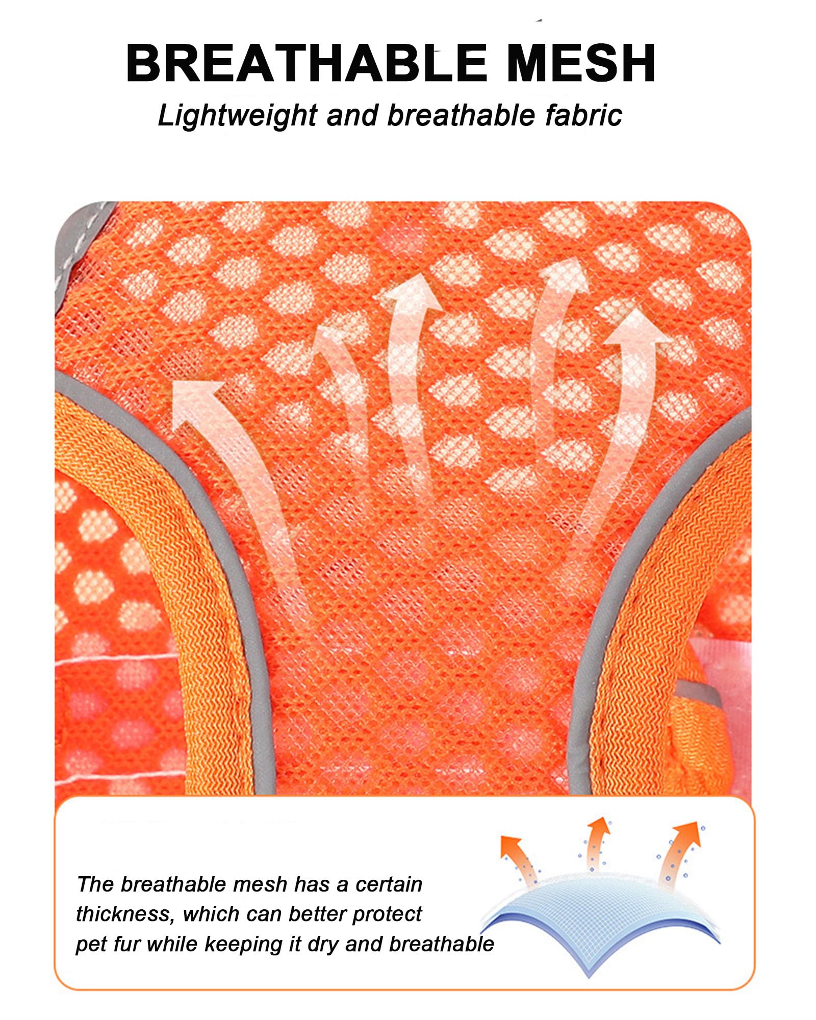 Jufoo Xxxs Pink Soft Mesh Dog Harness And Leash Set,No Escape Puppy Harnesses For Training Walking, Reflective Adjustable Puppy