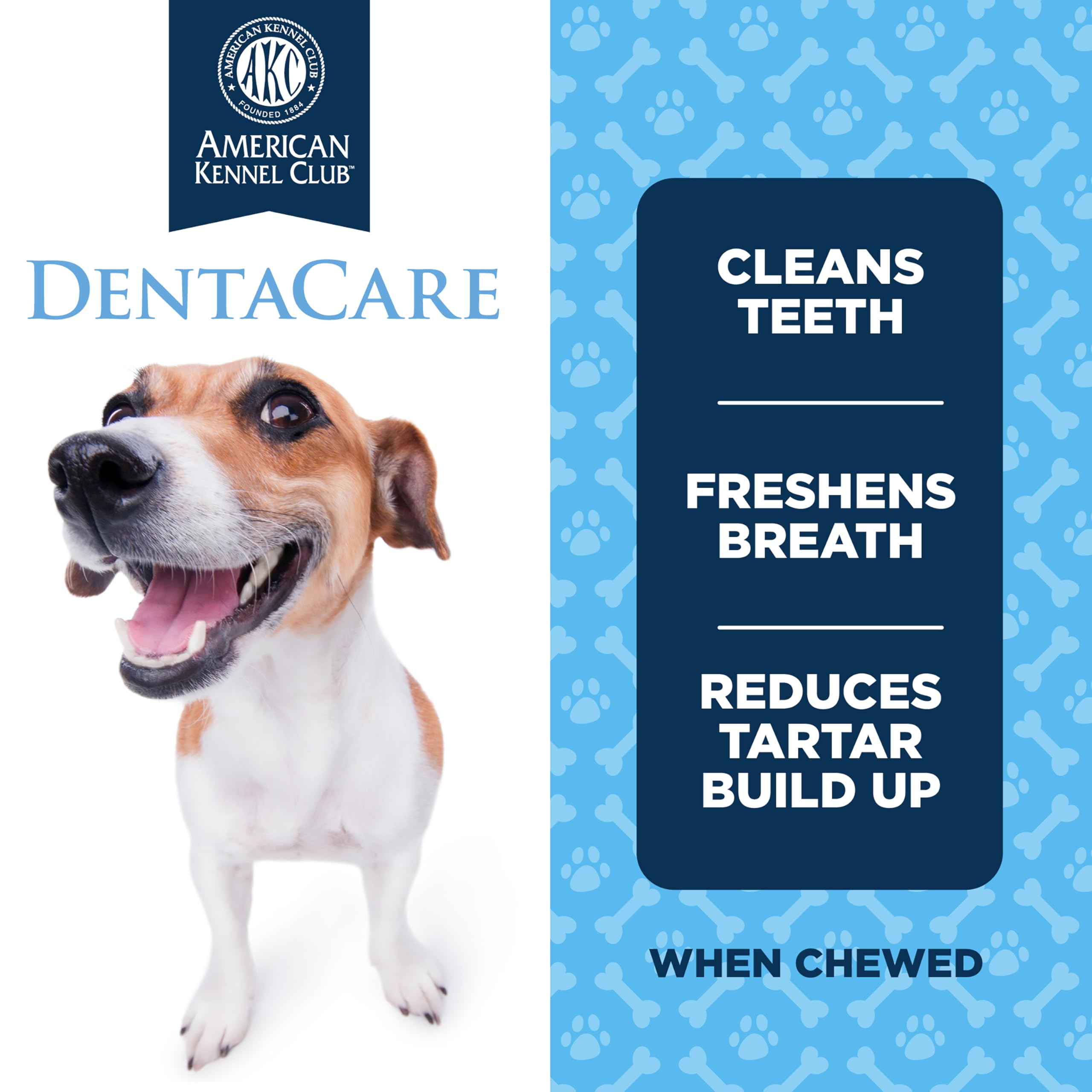 American Kennel Club Dentacare Yogurt and Peanut Butter Dental Dog Treats, Naturally Flavored, Good for Dog Dental Health, 20 Co