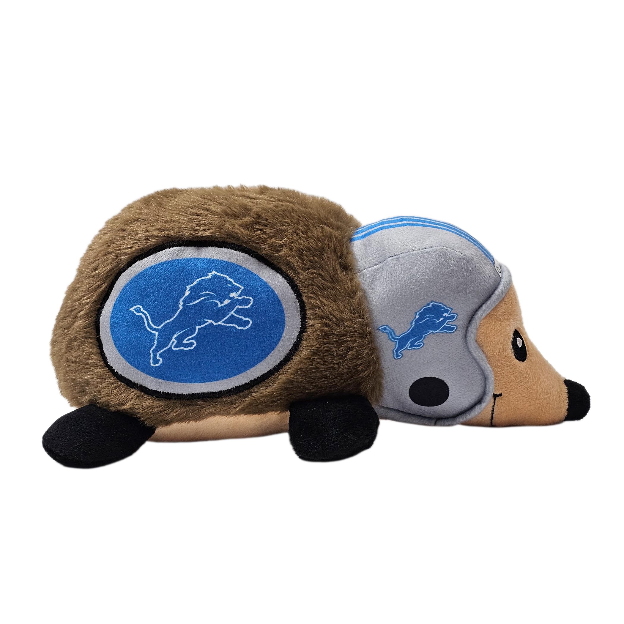 Nfl Detroit Lions Plush Hedgehog Toy For Dogs & Cats, Cool Soft Pet Toy For Fun And Interactive Play, Dog Chew Toy With Squeaker