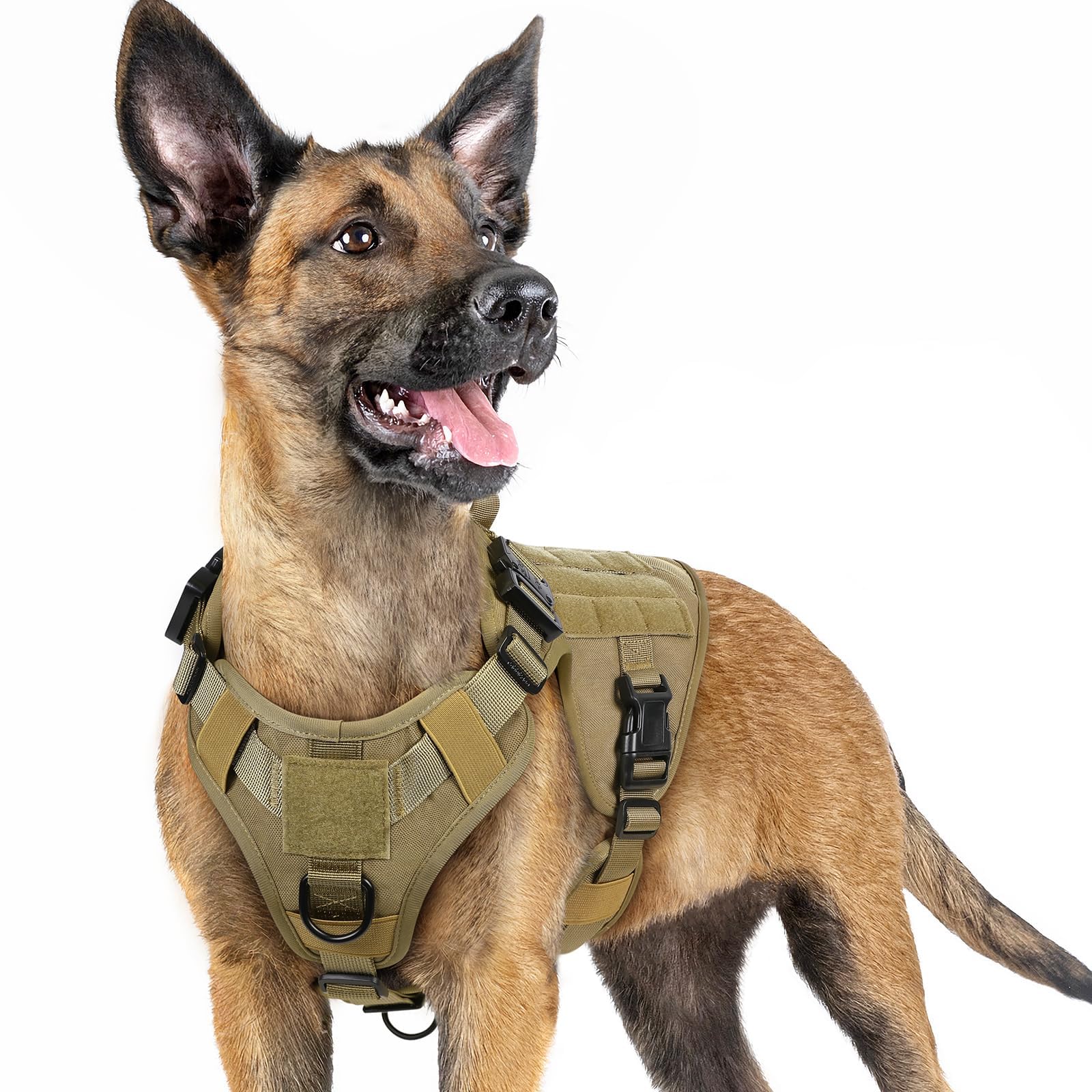 Rabbitgoo Tactical Dog Harness For Small, Heavy Duty Pet Harness With Handle, No-Pull Service Vest Small Breed, Adjustable Milit