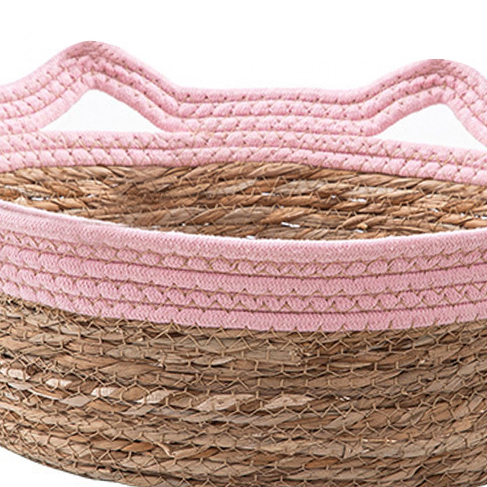 APIRILY Hand Woven Cat Bed Basket Dog Bed Nest Japanese Cat Scratching Baskets Pink S | Pet Supplies | Cat Supplies | Beds