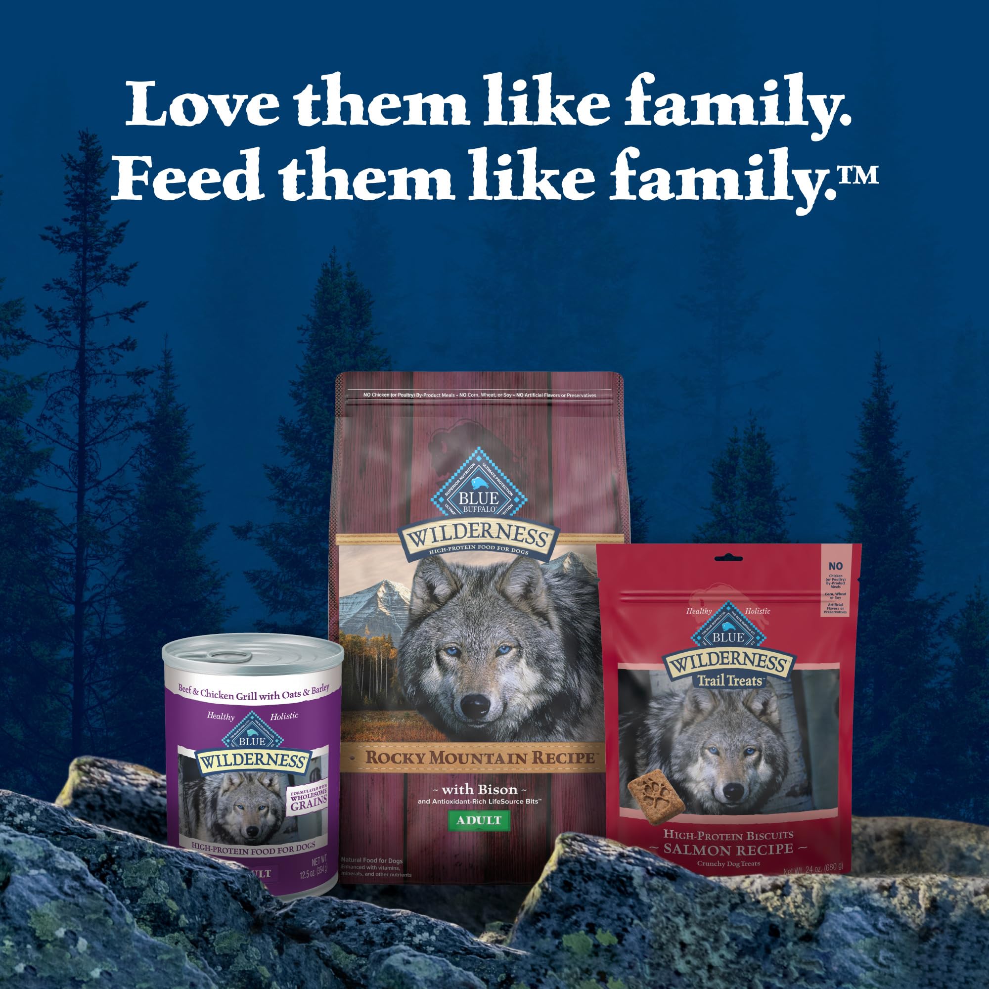 Blue Buffalo Wilderness High-Protein Adult Dry Dog Food, Bison, 28-lb Bag, Natural Ingredients, Made in the USA