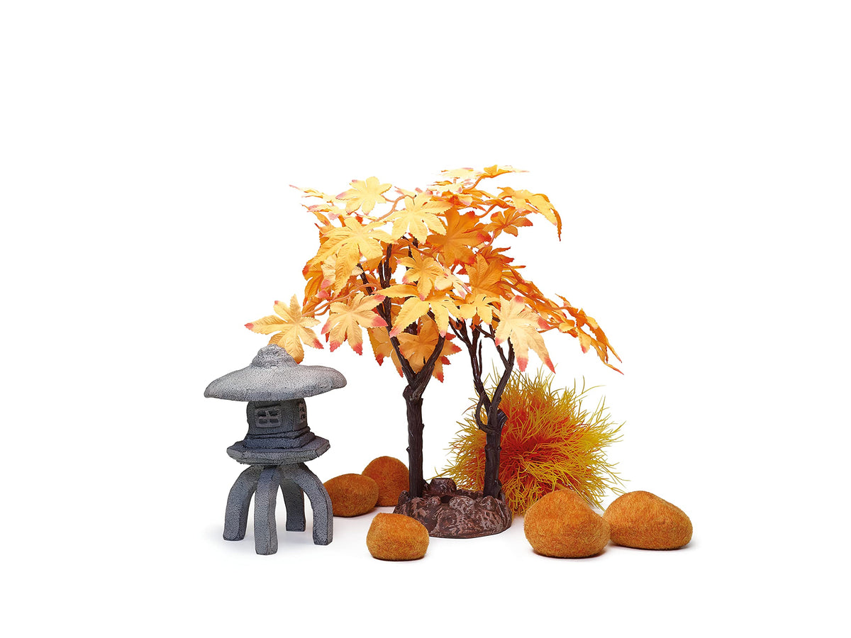 Biorb Autumn D  Cor Set, Orange And Red, Themed Collection Of Fish Friendly Aquarium Decorations