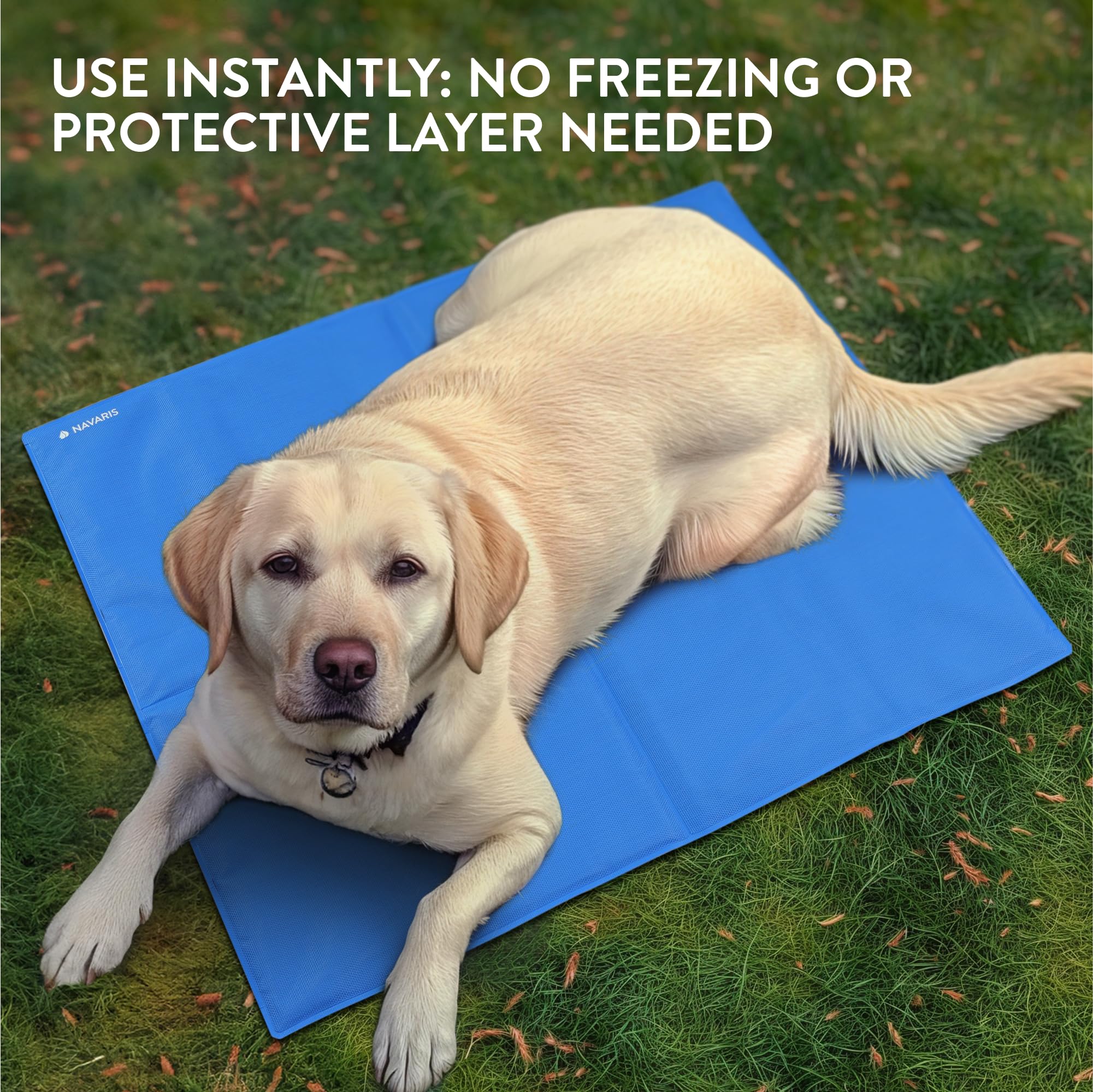 Navaris Gel Pet Cooling Mat With Durable Textiline Cover - Cool Pad For Dog Or Cat - Cooler Bed Mats For Dogs Or Cats - 31.89 X