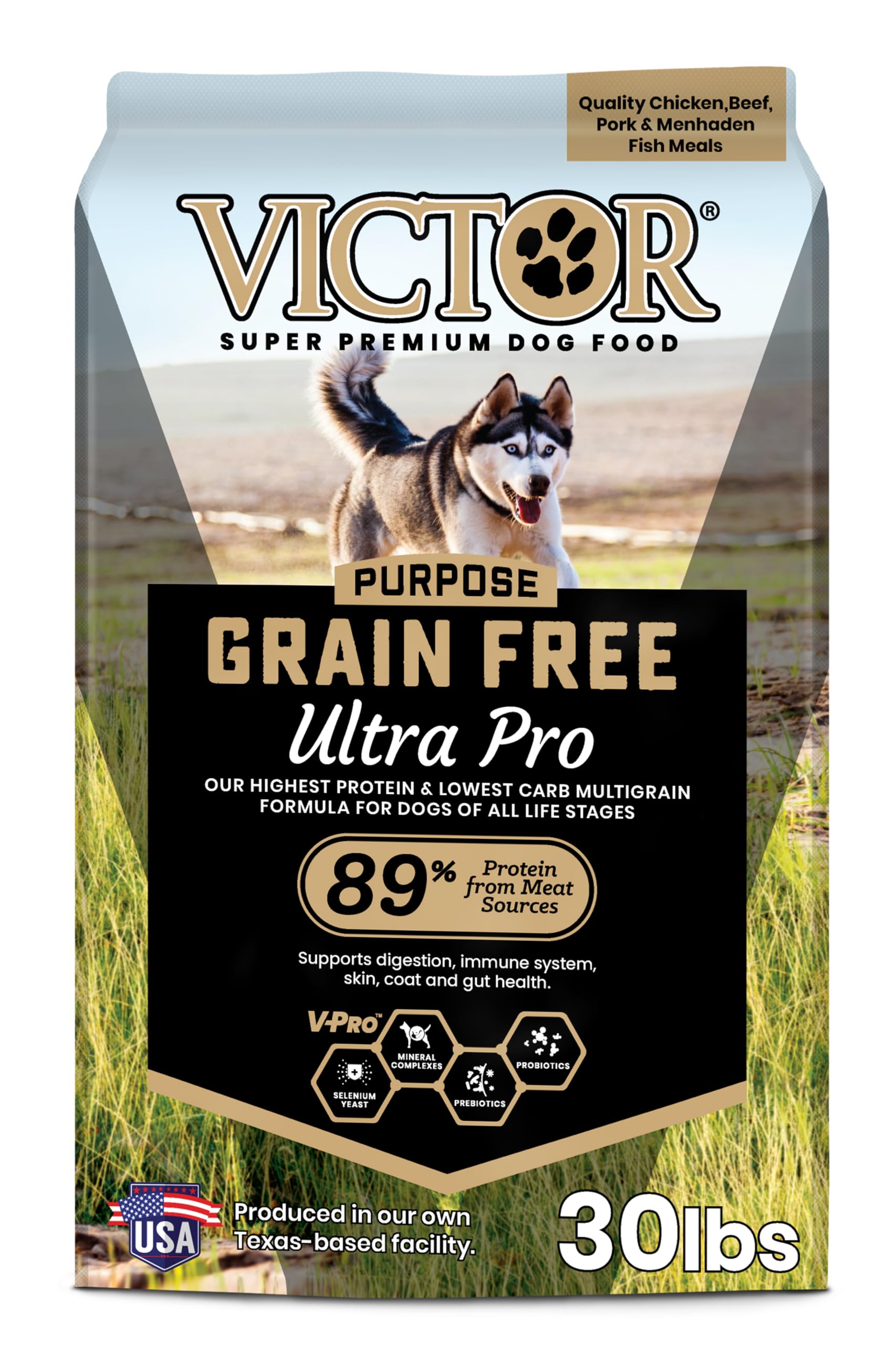 VICTOR Super Premium Dog Food - Grain Free Ultra Pro Dry Dog Food - High Protein, Low Carb Dog Food for Active Dogs - 42% Protei