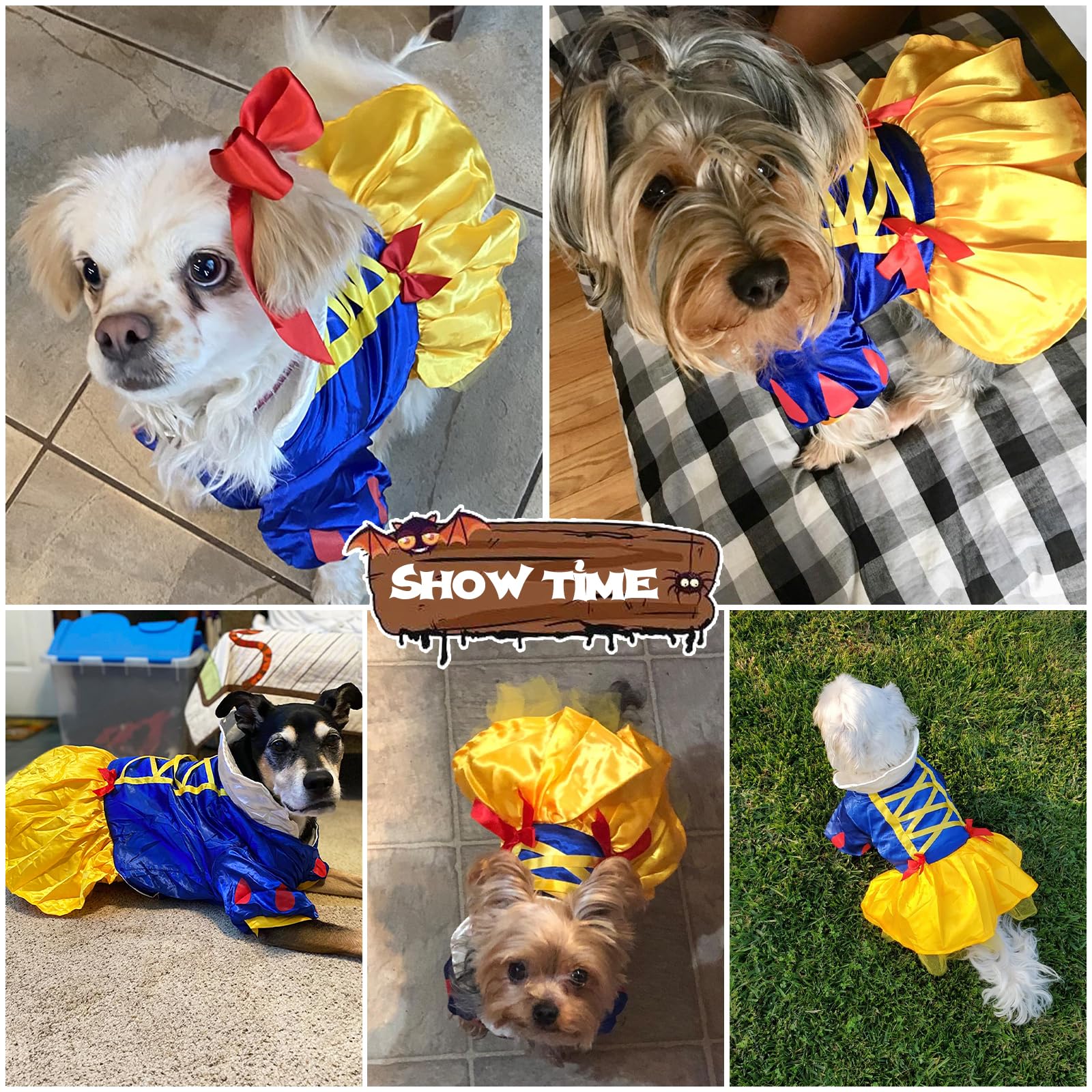 Snow Dog Costume - Christmas Princess Puppy Dress, Snow Pet Apparel For Party Christmas Halloween Special Events Costume