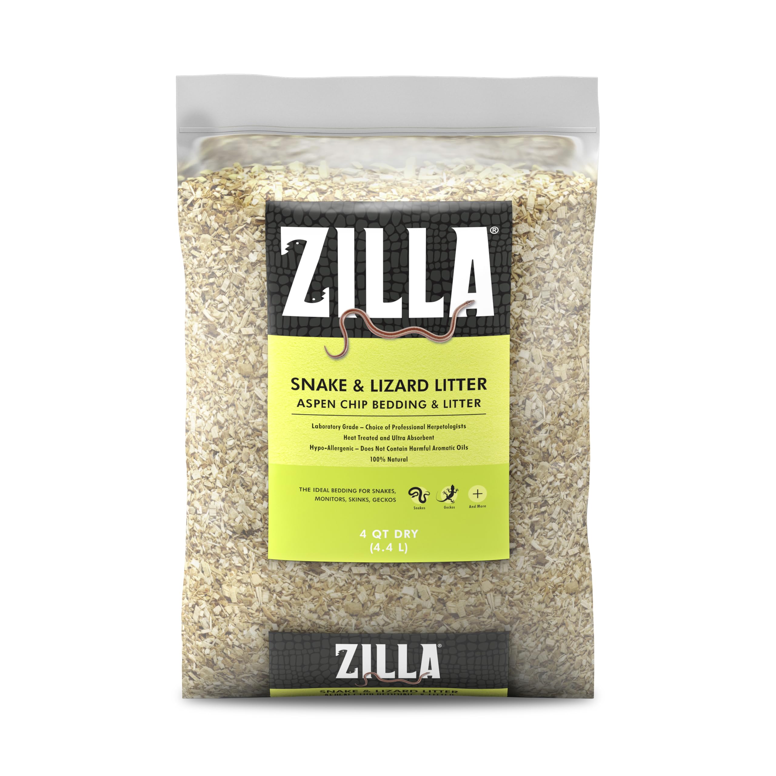 Zilla Reptile Terrarium Bedding Substrate Snake And Lizard Litter, 4 Quart