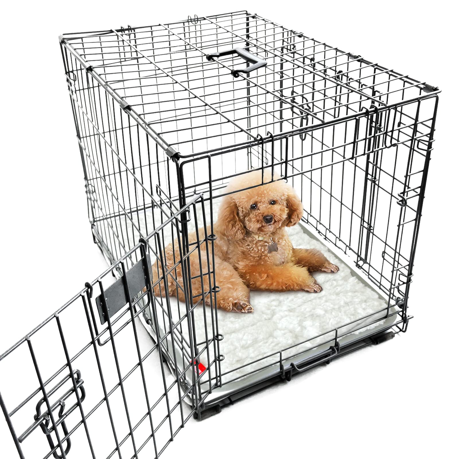 Dog Bed Crate Mat(21'' X 14''), Soft Plush Dog Bed Pad Machine Washable Crate Pad, Dog Sleeping Mat with Anti Slip Bottom