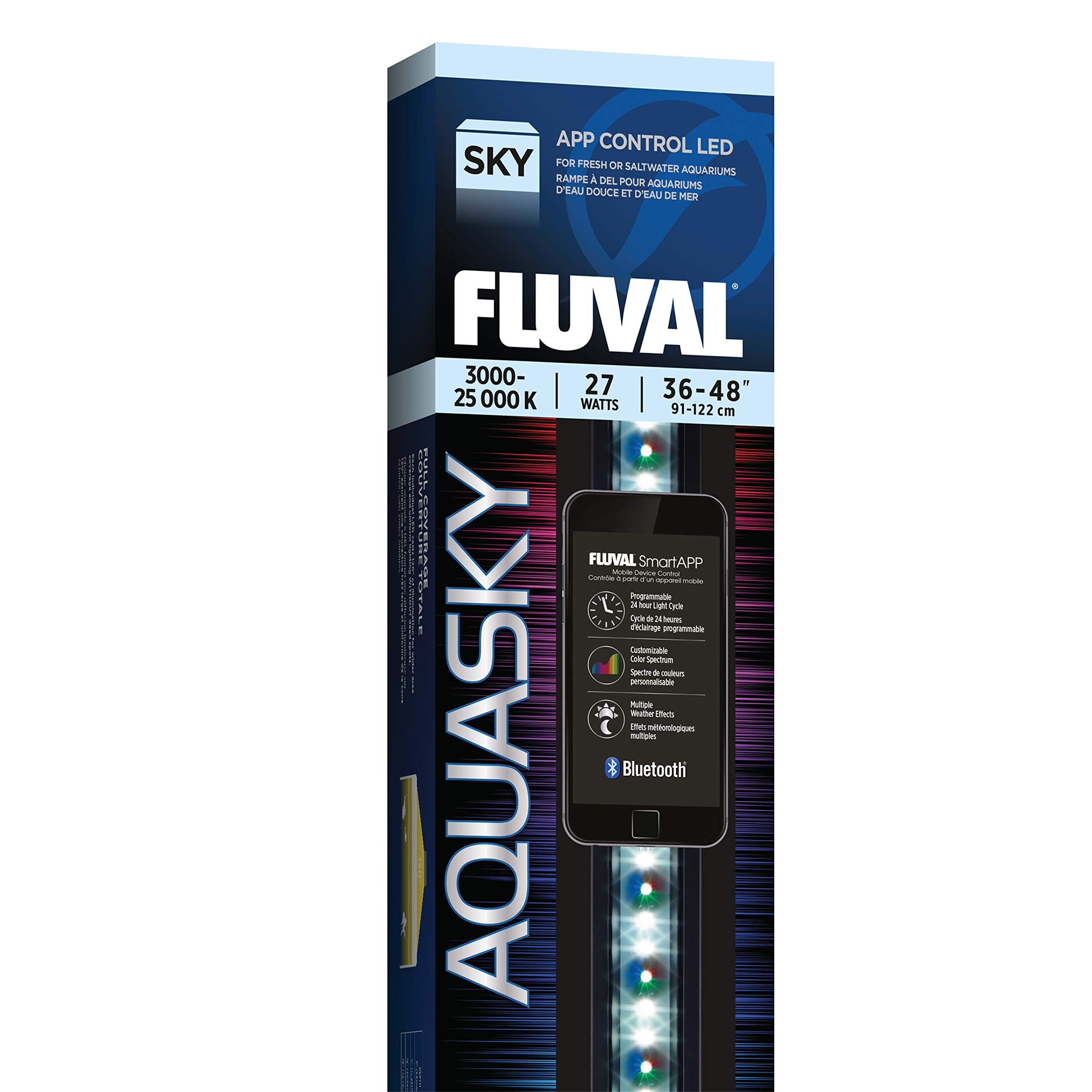 Fluval Aquasky 2.0 Led Aquarium Lighting, 27 Watts, 36-46 Inches