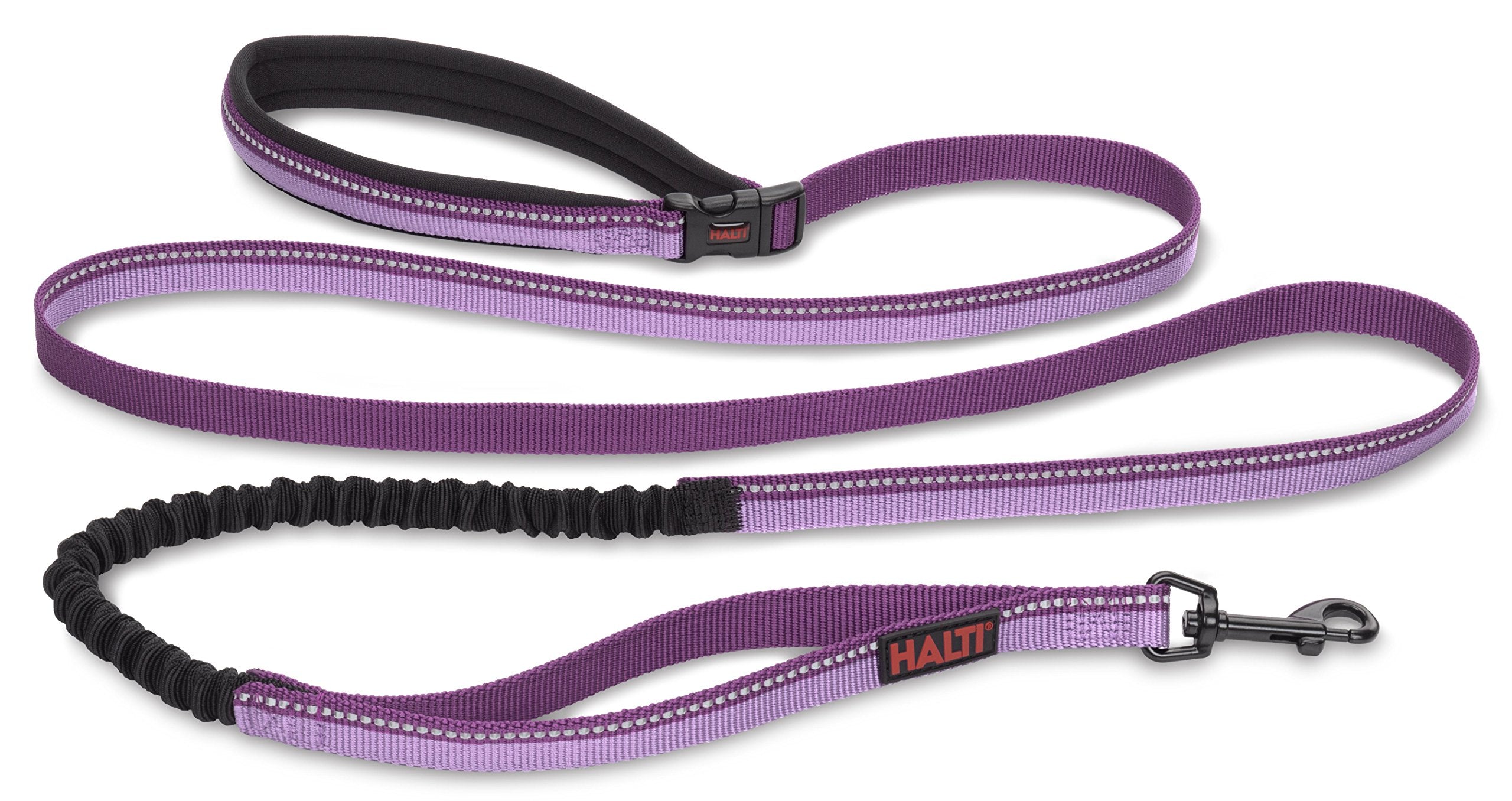 Halti Active Leash - Award-Winning Bungee Dog Leash, Shock-Absorbing, All-In-One Neoprene Padded Belt & Lead, Perfect For Running & Training With Medium & Large Dogs (Size Large, Purple)