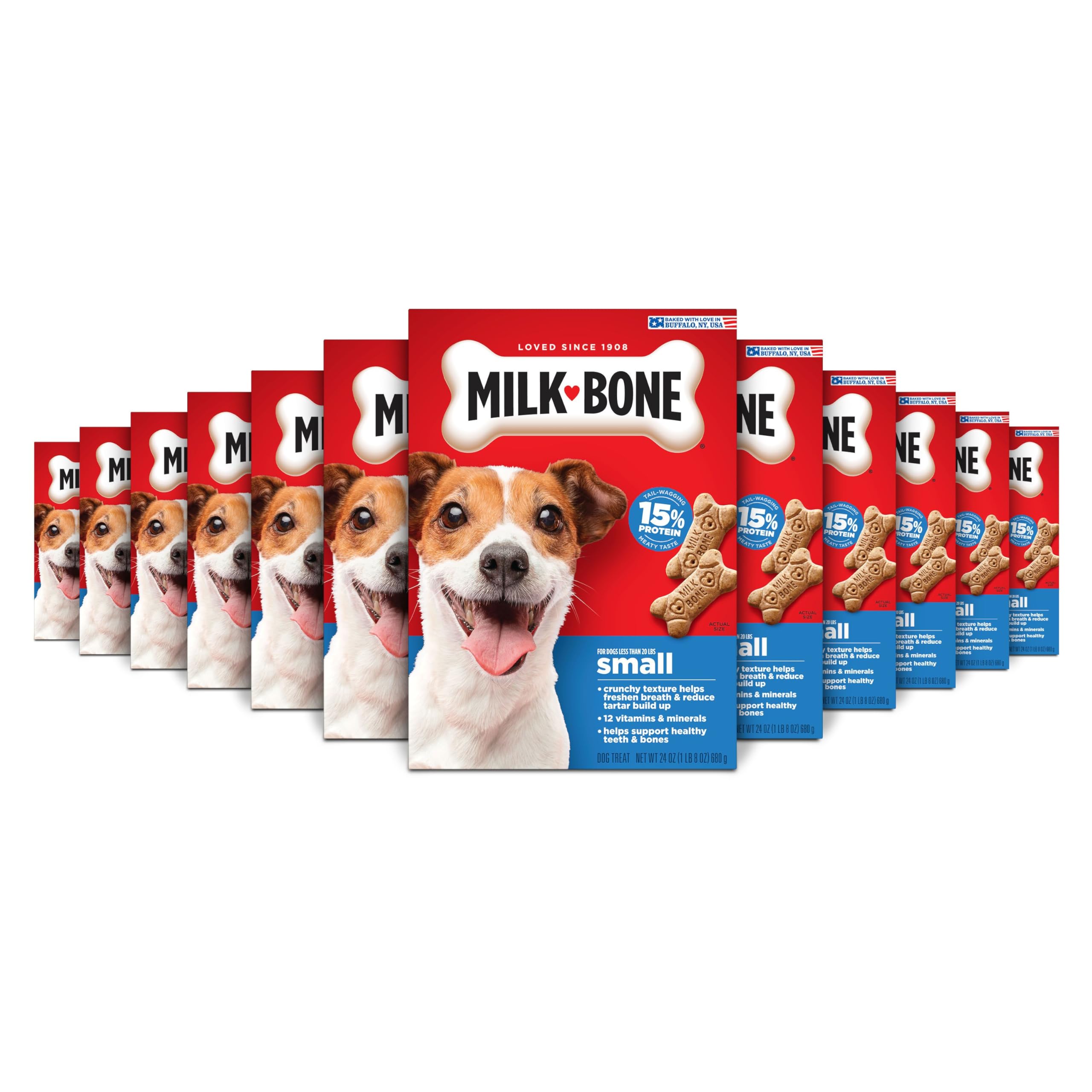 Milk-Bone Original Dog Treats Biscuits for Small Dogs, 24 Ounces (Pack of 12)