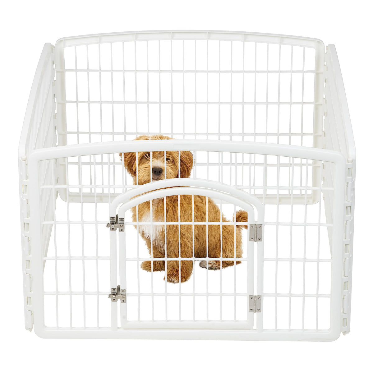 Iris Usa Puppy Playpen Dog Playpen Fence Enclosure With Dog Gate Door - Indoor Pet Playpen - 4 Or 8 Panel