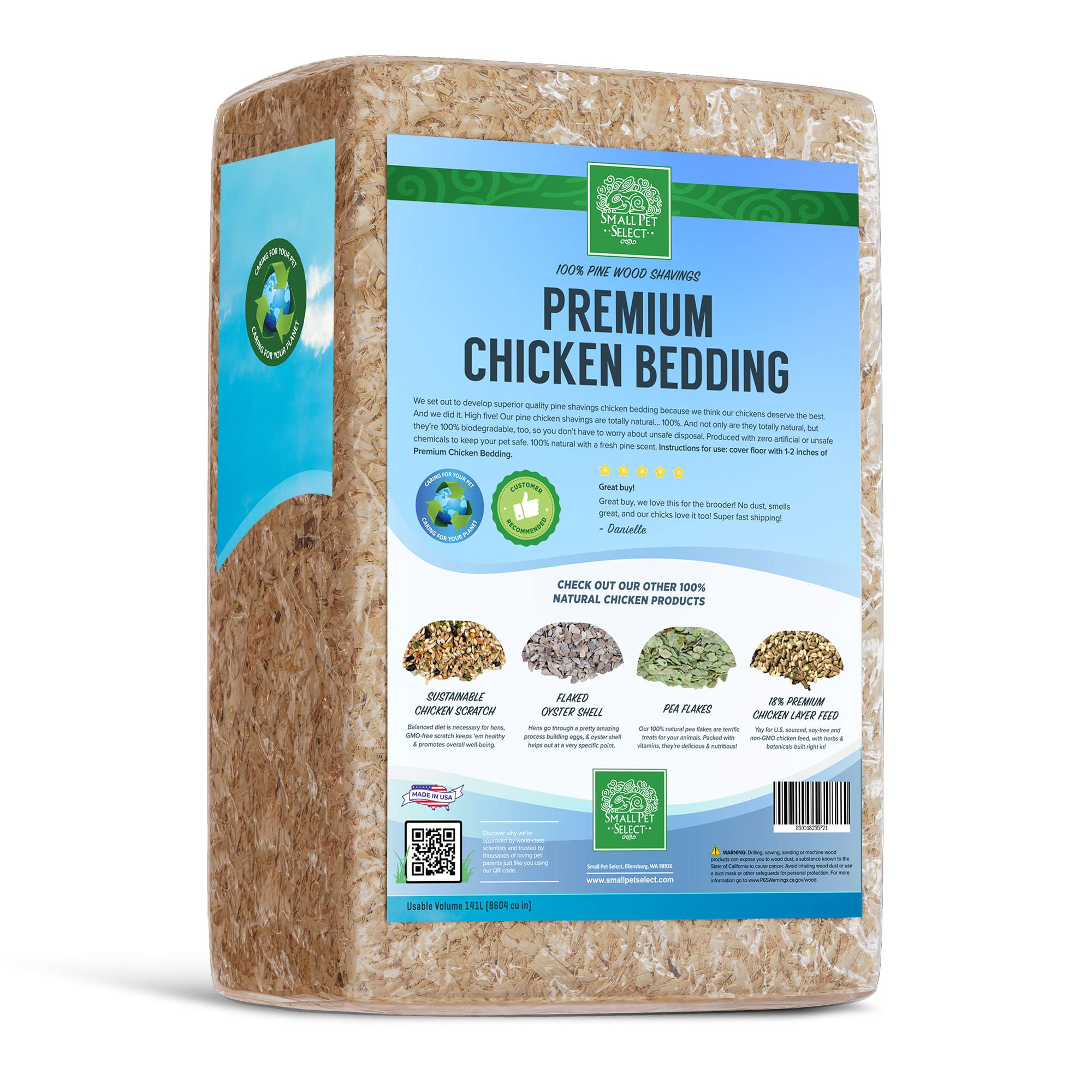 Small Pet Select - Pine Shavings Chicken Bedding, 141L