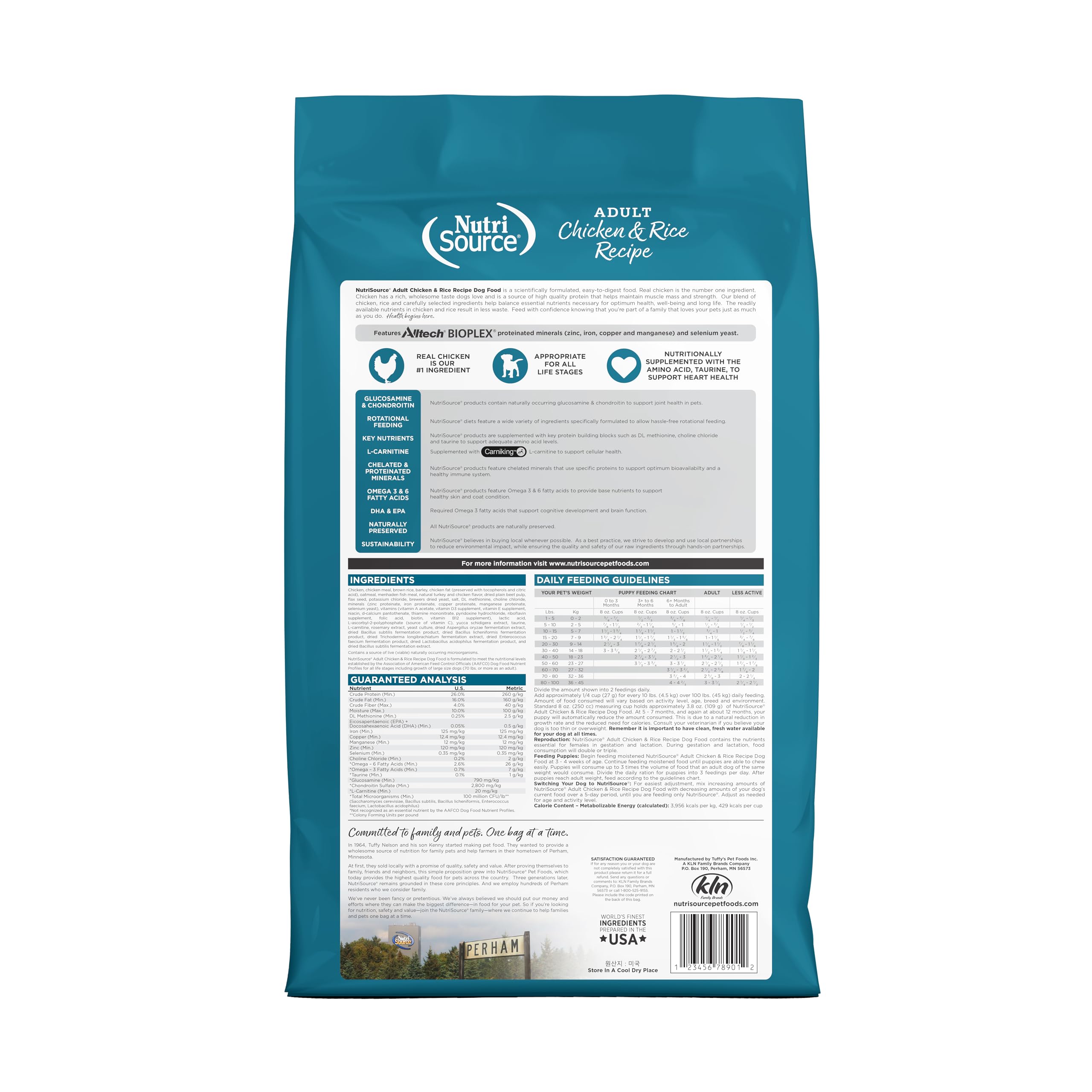 NutriSource Adult Dry Dog Food, Chicken and Rice, 12LB