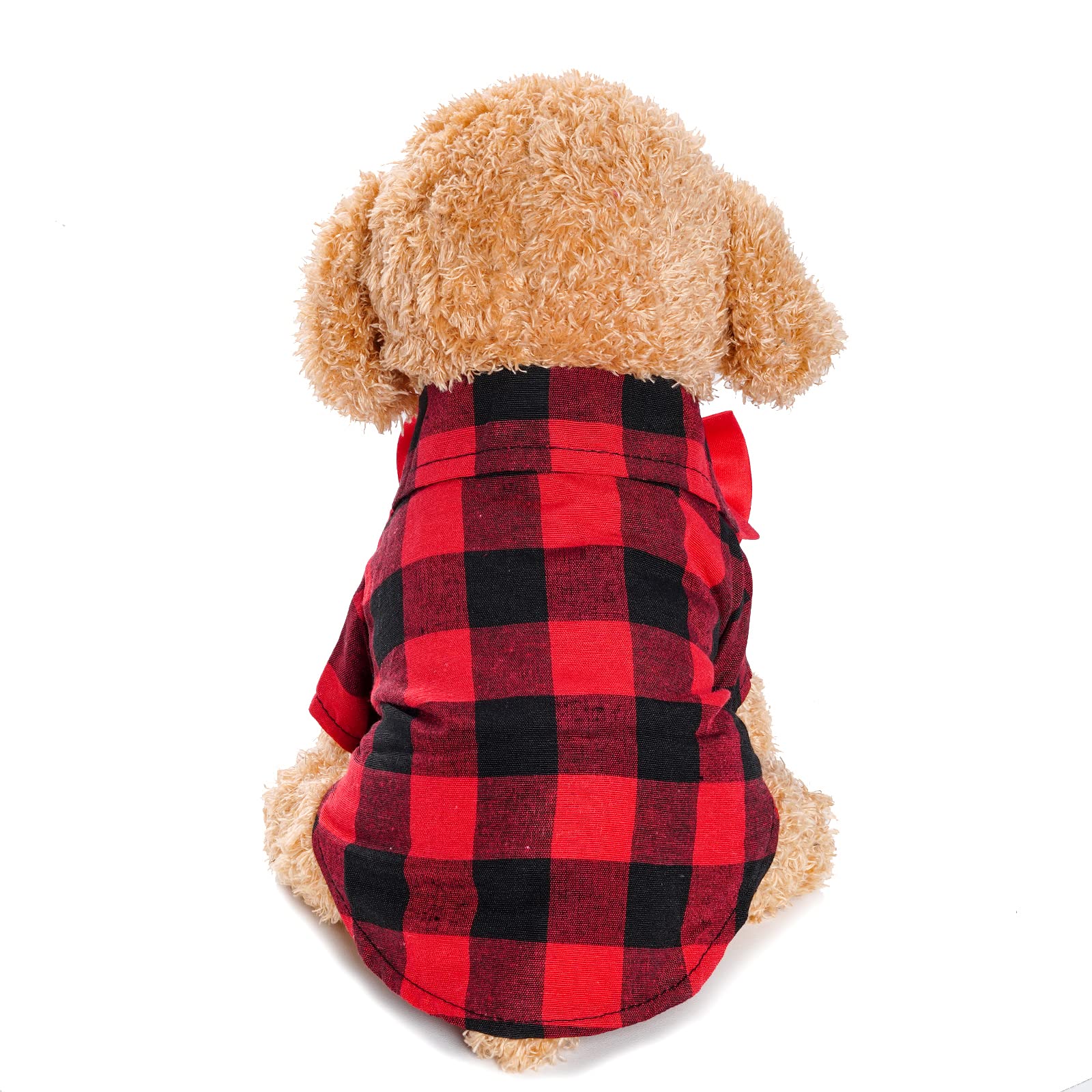 Tongcloud 3 Pack Plaid Puppy Cat Shirt - Cute Dog & Cat Shirts For Extra Large Dogs & Cats - Birthday Party & Holiday Photo