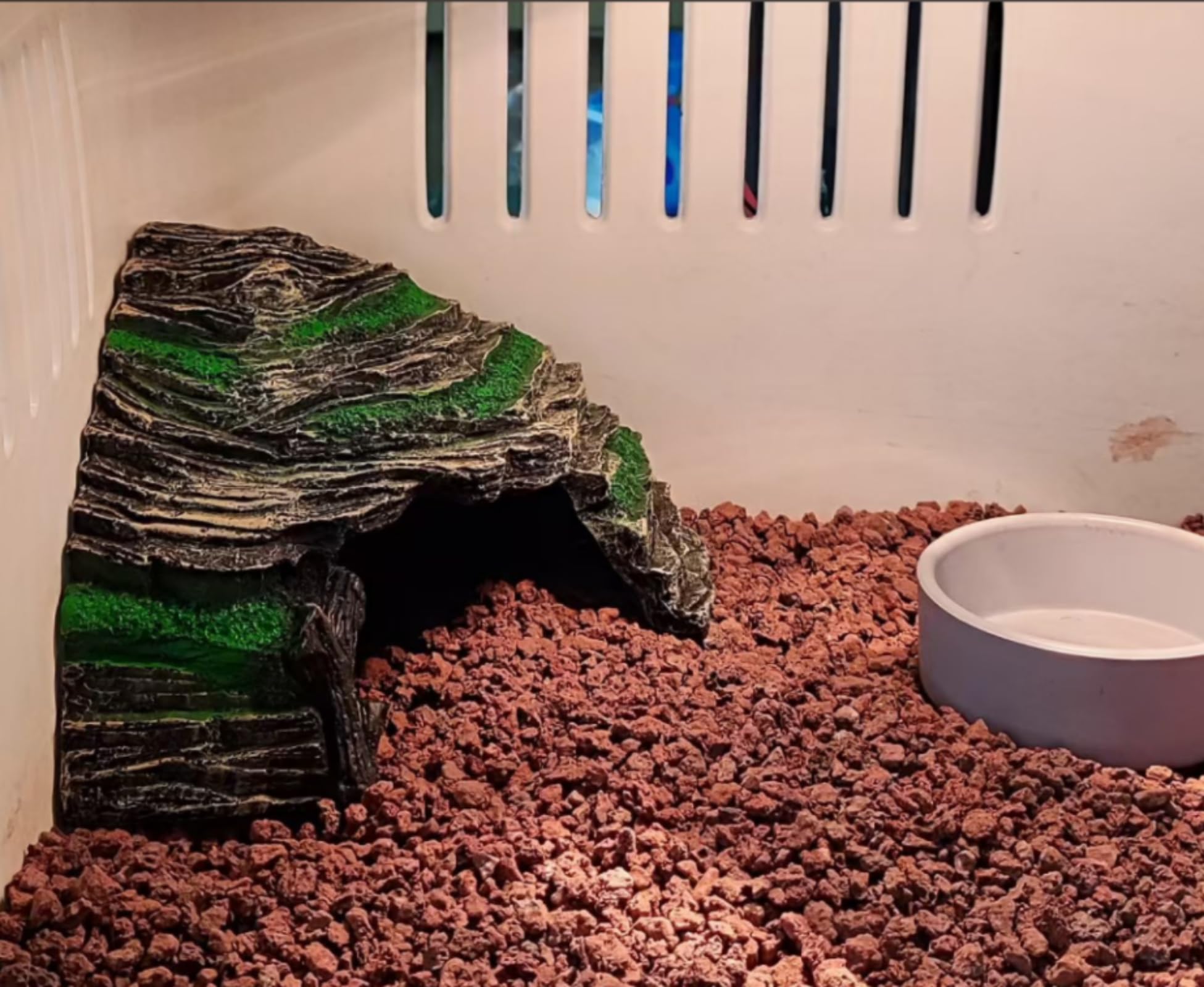 LEOTERRA Reptile Hide, Reptile Basking Platform and Aquarium Cave for Lizards, Geckos, Turtles,Snakes & Fish, Resin Material,Col