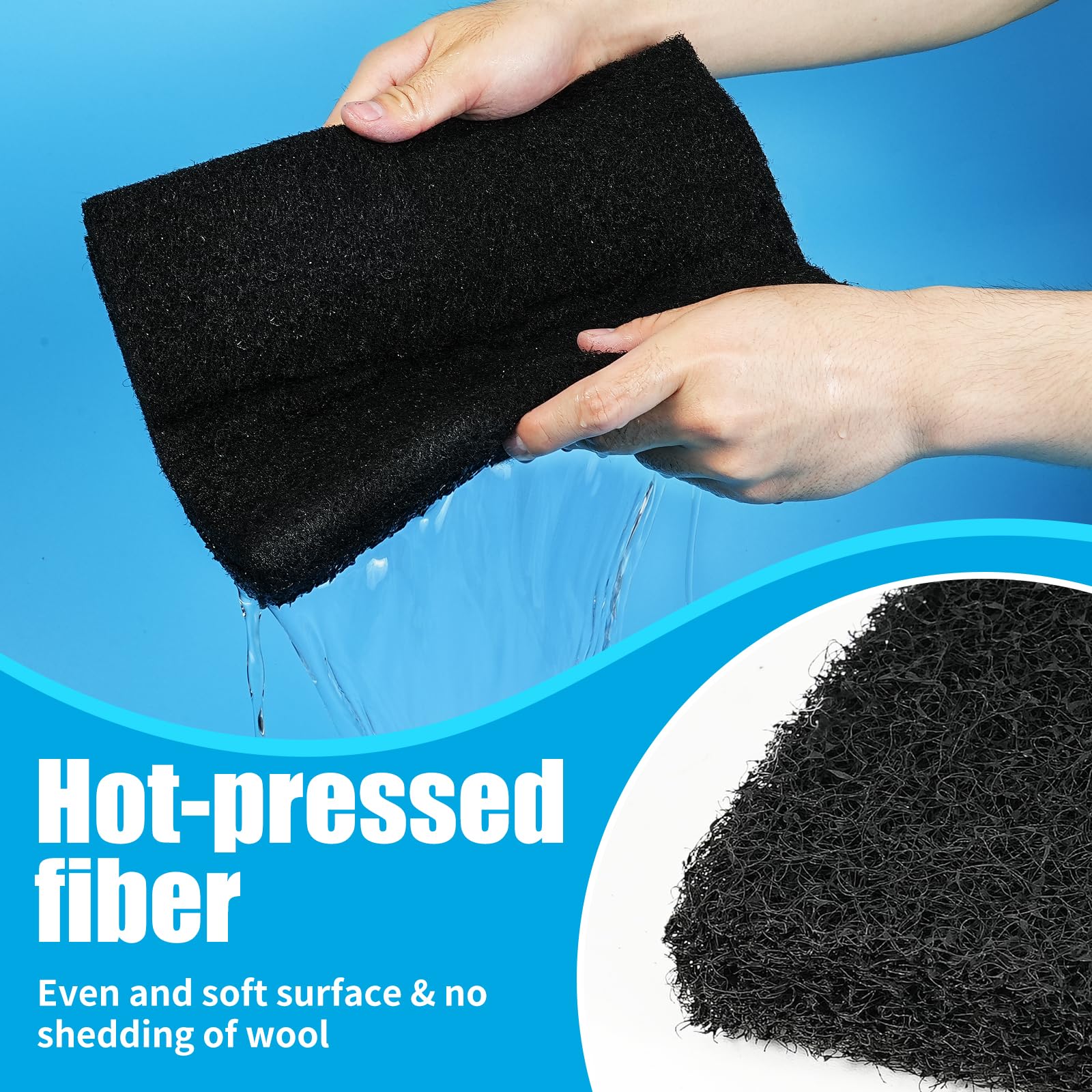 Aquaneat Aquarium Activated Carbon Filter Media Pad For Fish Tank Pond Canister Filter (10.5'' X 36'')