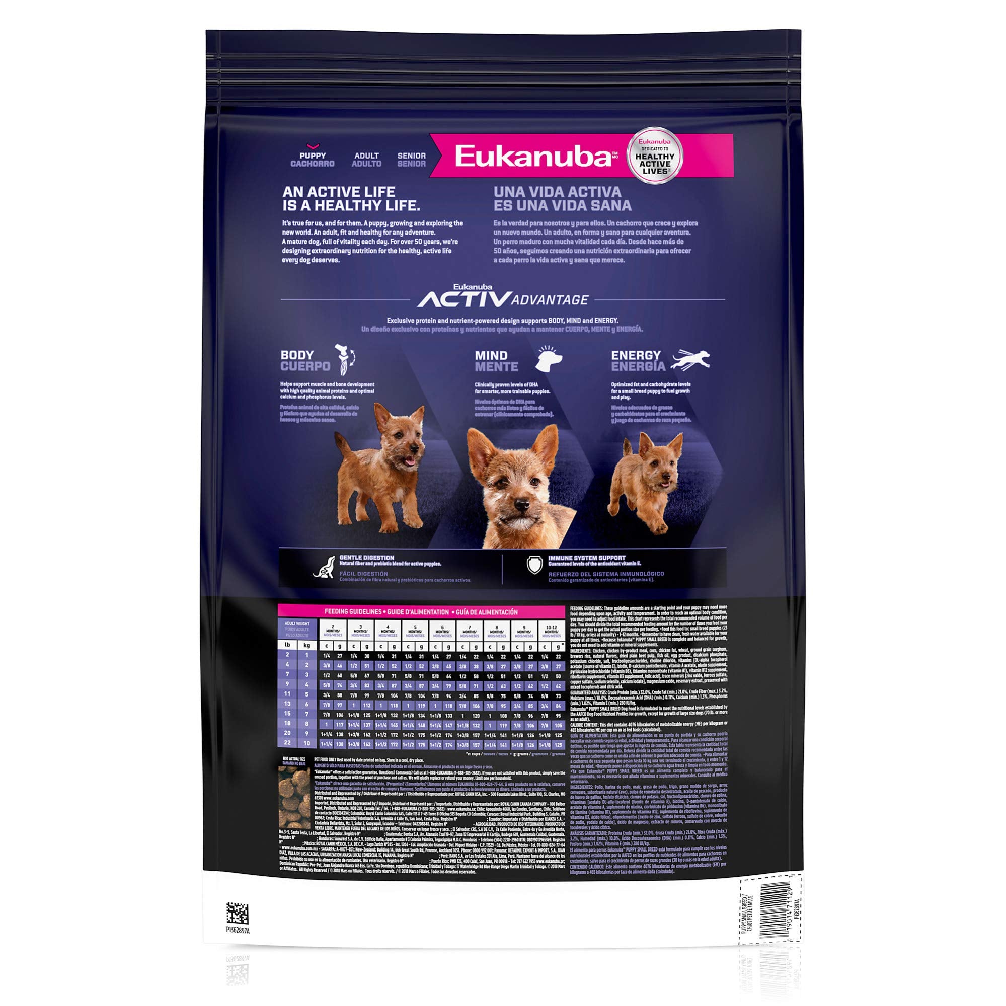 EUKANUBA Puppy Small Breed Dry Dog Food, 40 lb
