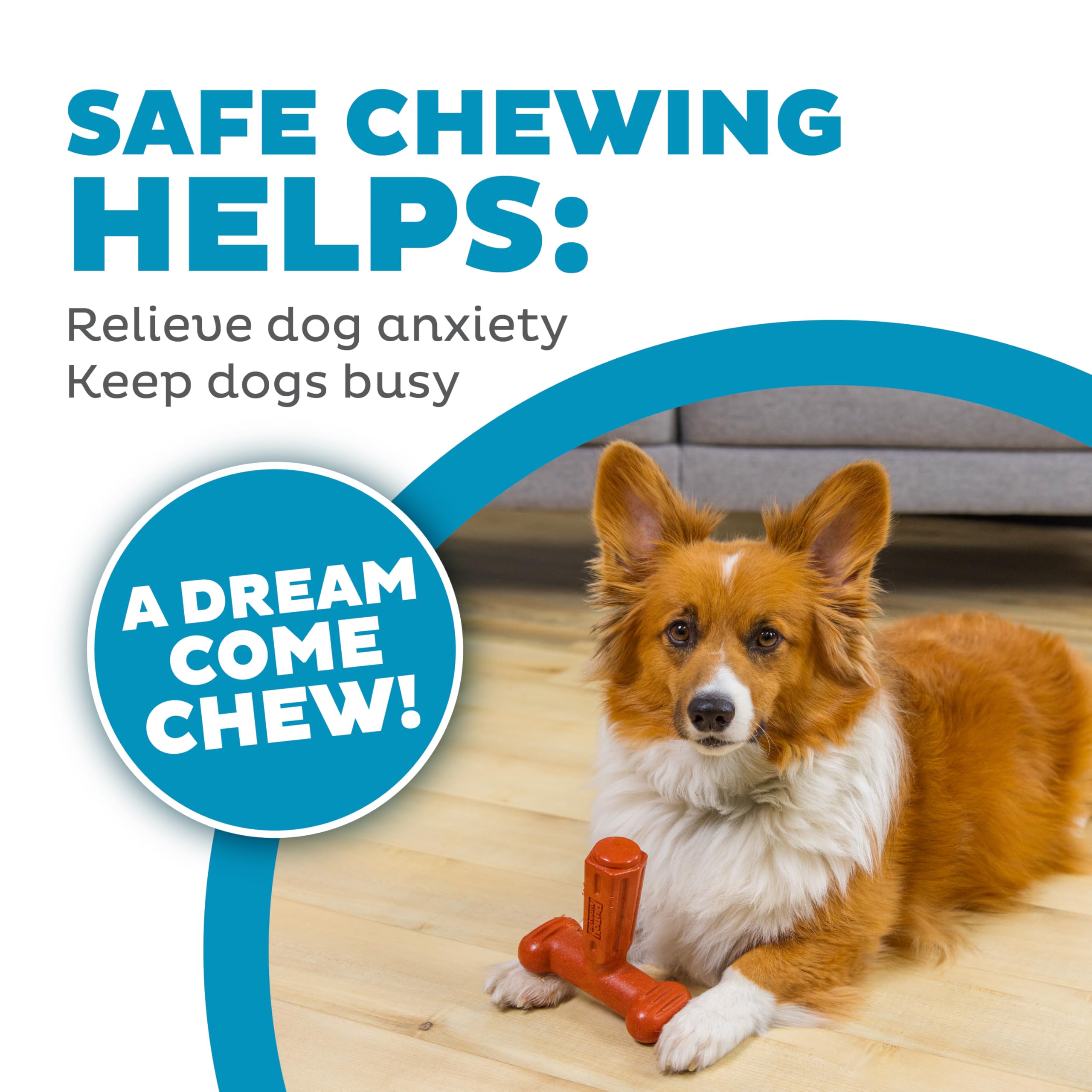 Outward Hound Dogwood Hold & Chew Durable Dog Chew Toy, Beef Scent, Large