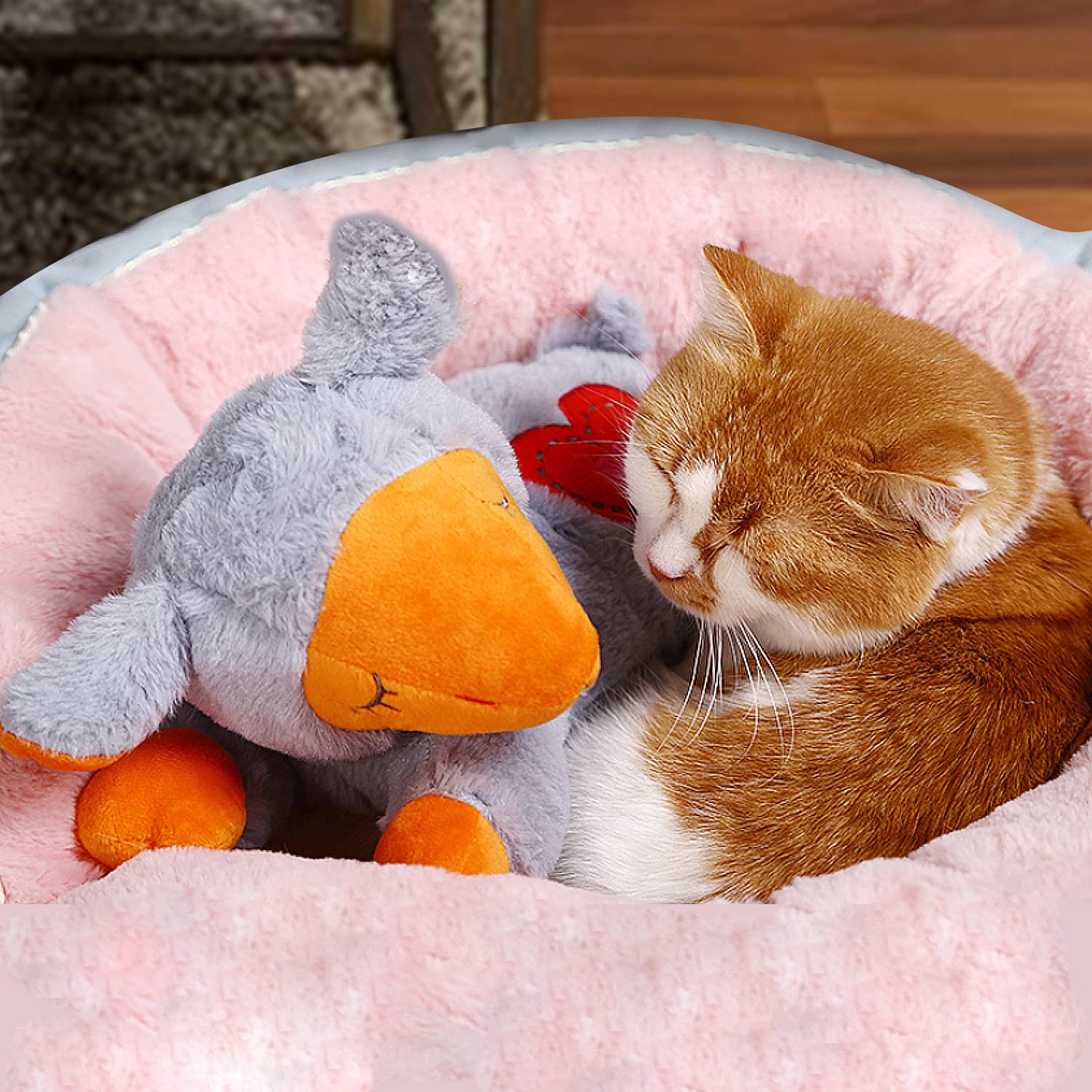 All For Paws Heartbeat Replacement Soother Heartbeat Simulator For Puppy Sleep Aid Calming Plush Toys