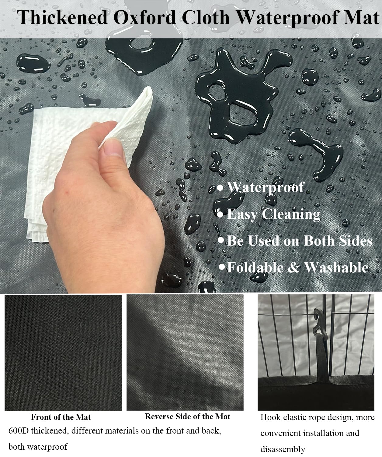 LANGXUN 24pcs DIY Small Animal Pet Playpen with Waterproof Mat, C&C Cage for Puppy Kitten, Rabbit Cage,Guinea PigsGuinea Pig Cag