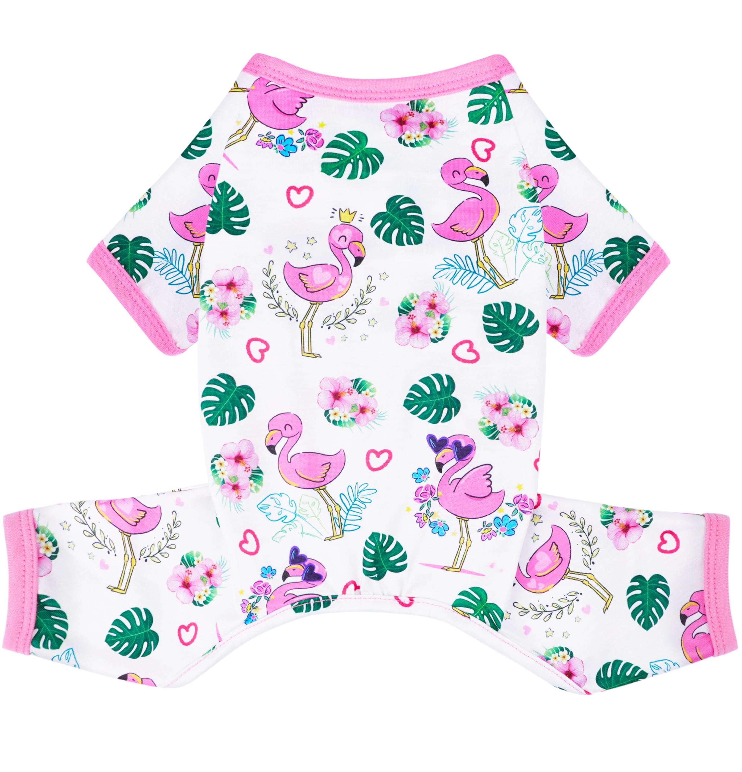 Summer Dog Pajamas Cute Dog Clothes For Chiahuahua Girl Puppy Pajamas Strenchy Doggie Onesie Pet Clothes With Four Legs Doggy Ou