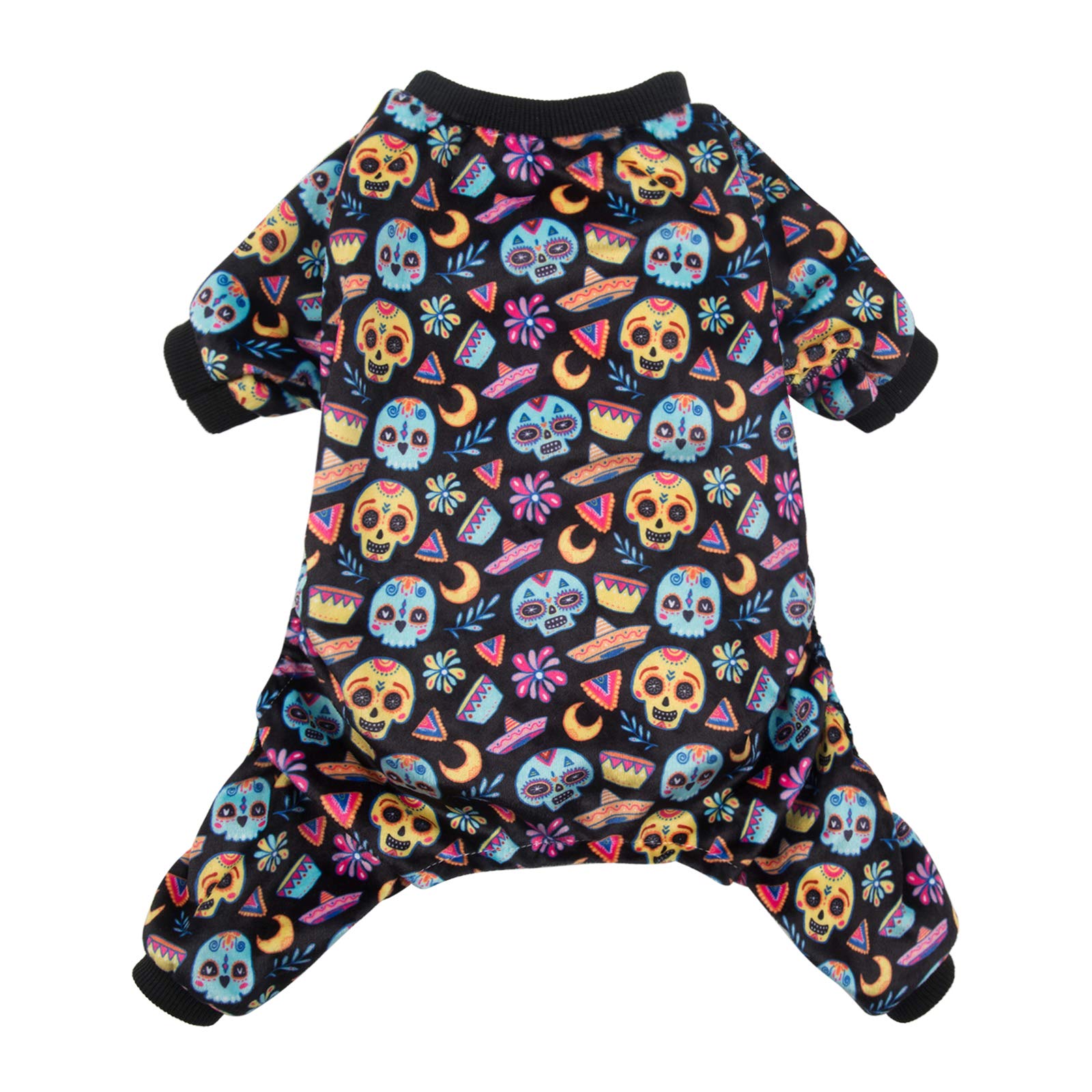 Cutebone Halloween Dog Pajamas Coco Skulls Dog Apparel Dog Jumpsuit Pet Clothes Pajamas P73Xl