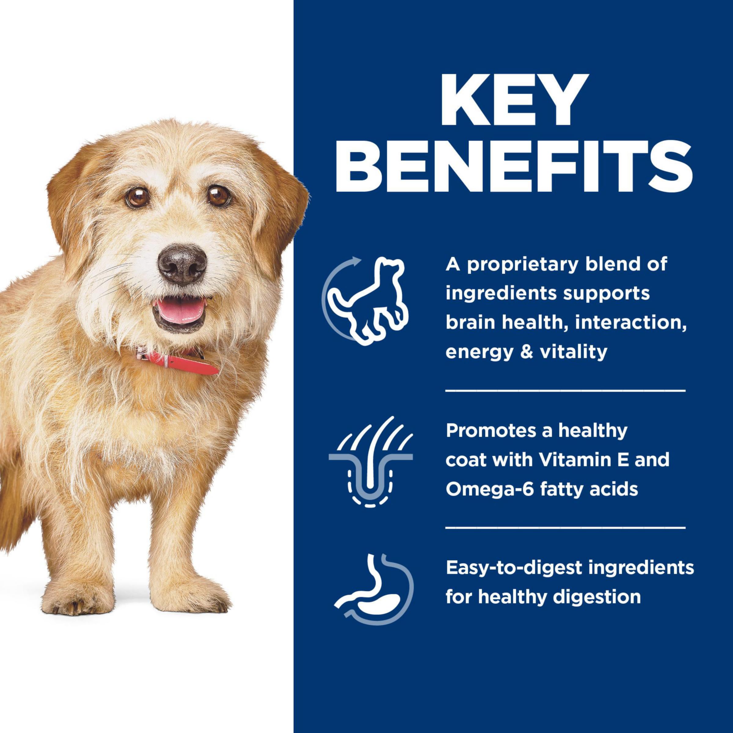 Hills Science Diet Senior Vitality Adult 7+ Small & Mini Breeds Dry Dog Food, Chicken & Rice, 3.5 lb. Bag