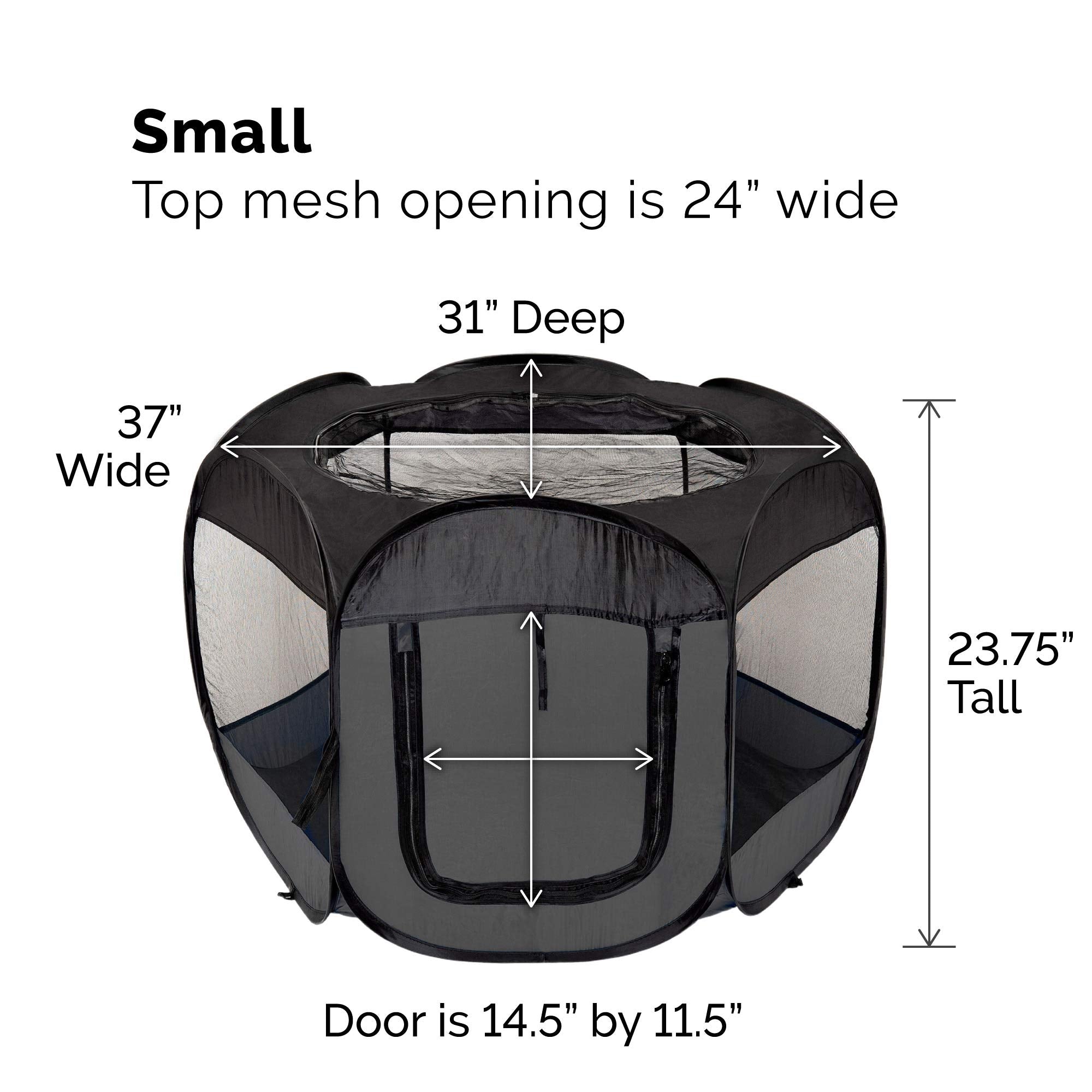 Furhaven Portable Dog Playpen Cat Tent, Pet Playground/Kennel Foldable Indoor Outdoor Zippered Puppy Crate - Gray, Small