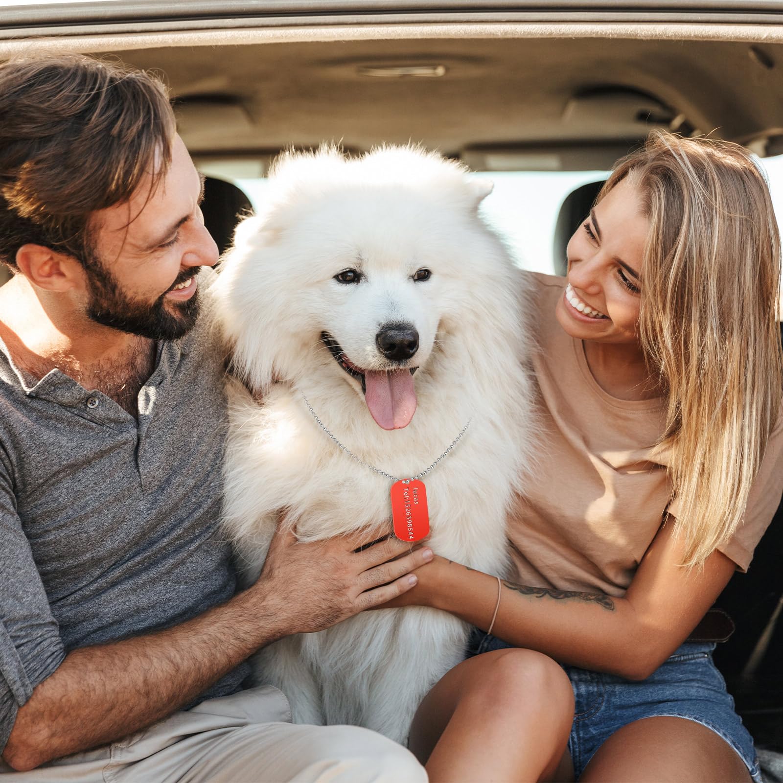 Yinkin 200 Pcs Military Dog Tags Set Including 100 Pcs Aluminum Blank Dog Tags 100 Pcs Ball Steel Chain Rectangle Blank Labels M