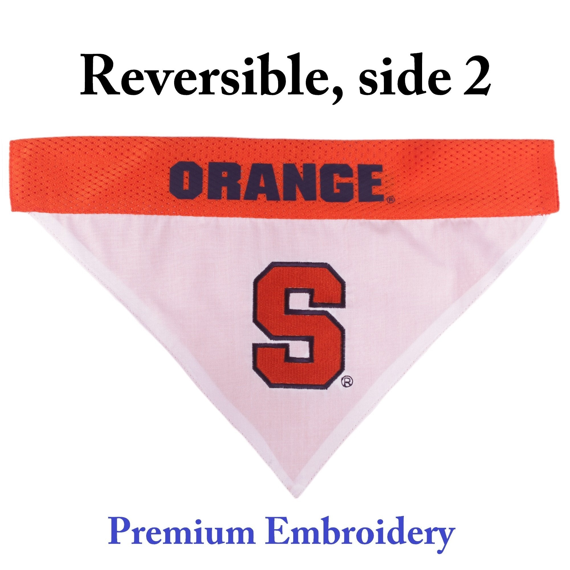 Pets First Collegiate Pet Accessories, Reversible Bandana, Syracuse Orange, Small/Medium