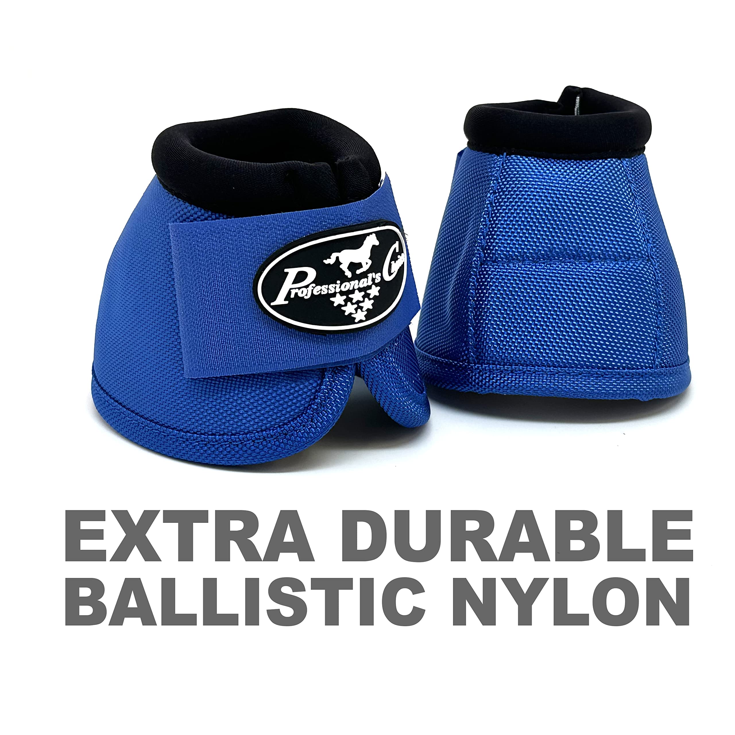 Professionals Choice Equine Ballistic Hoof Overreach Bell Boot, Pair (X-Large, Royal Blue)