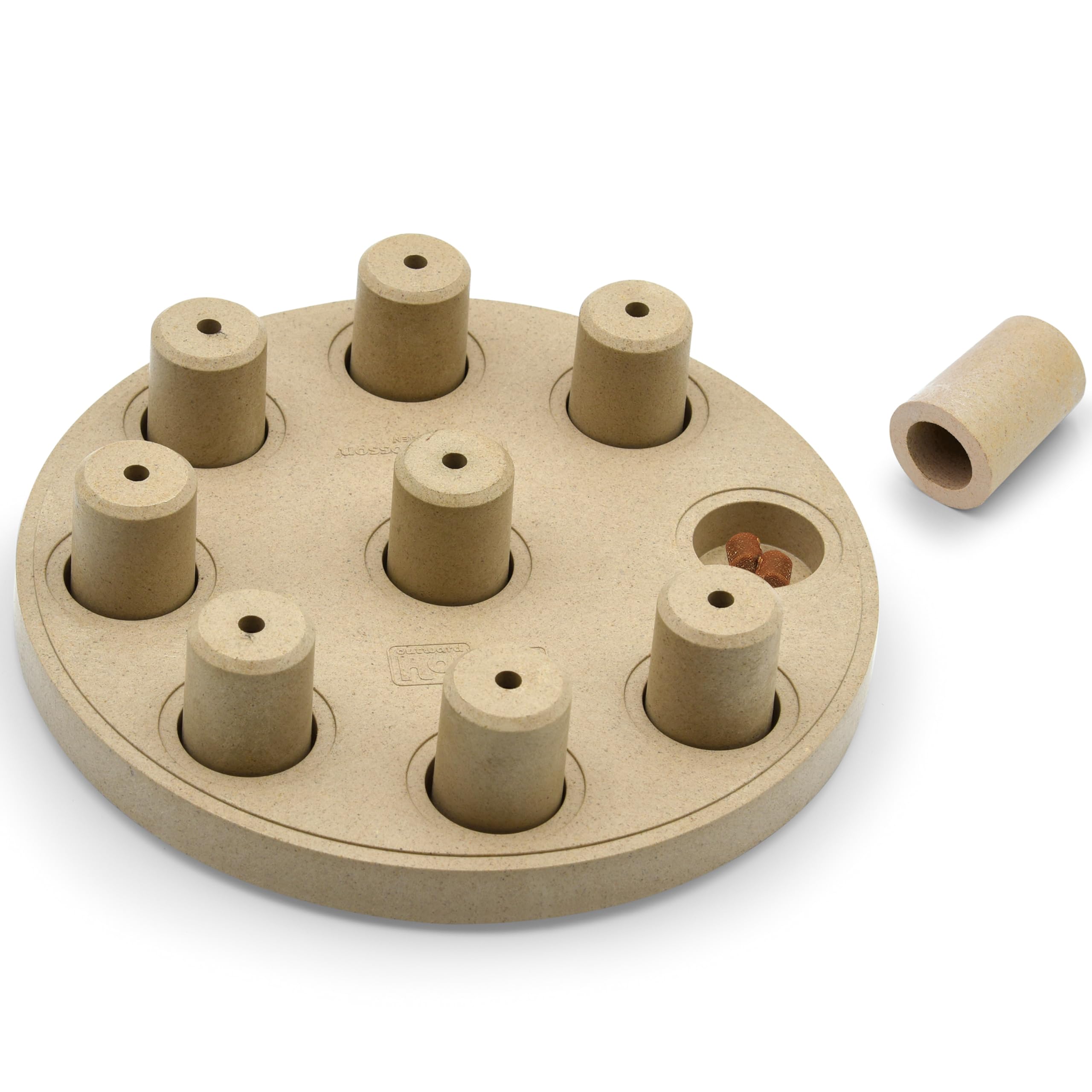 Outward Hound by Nina Ottosson Dog Smart Treat Puzzle Enrichment Toy, Level 1 Beginner, Tan, Composite