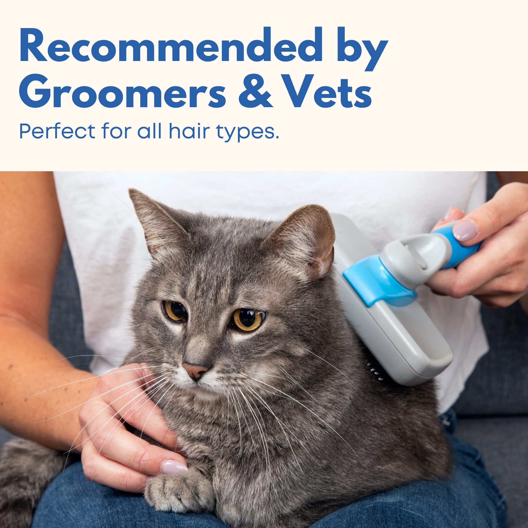 Freshly Bailey Self Cleaning Slicker Brush For Dogs And Cats - Top Slicker Dog And Cat Brush - Effective, Comfortable, And Super