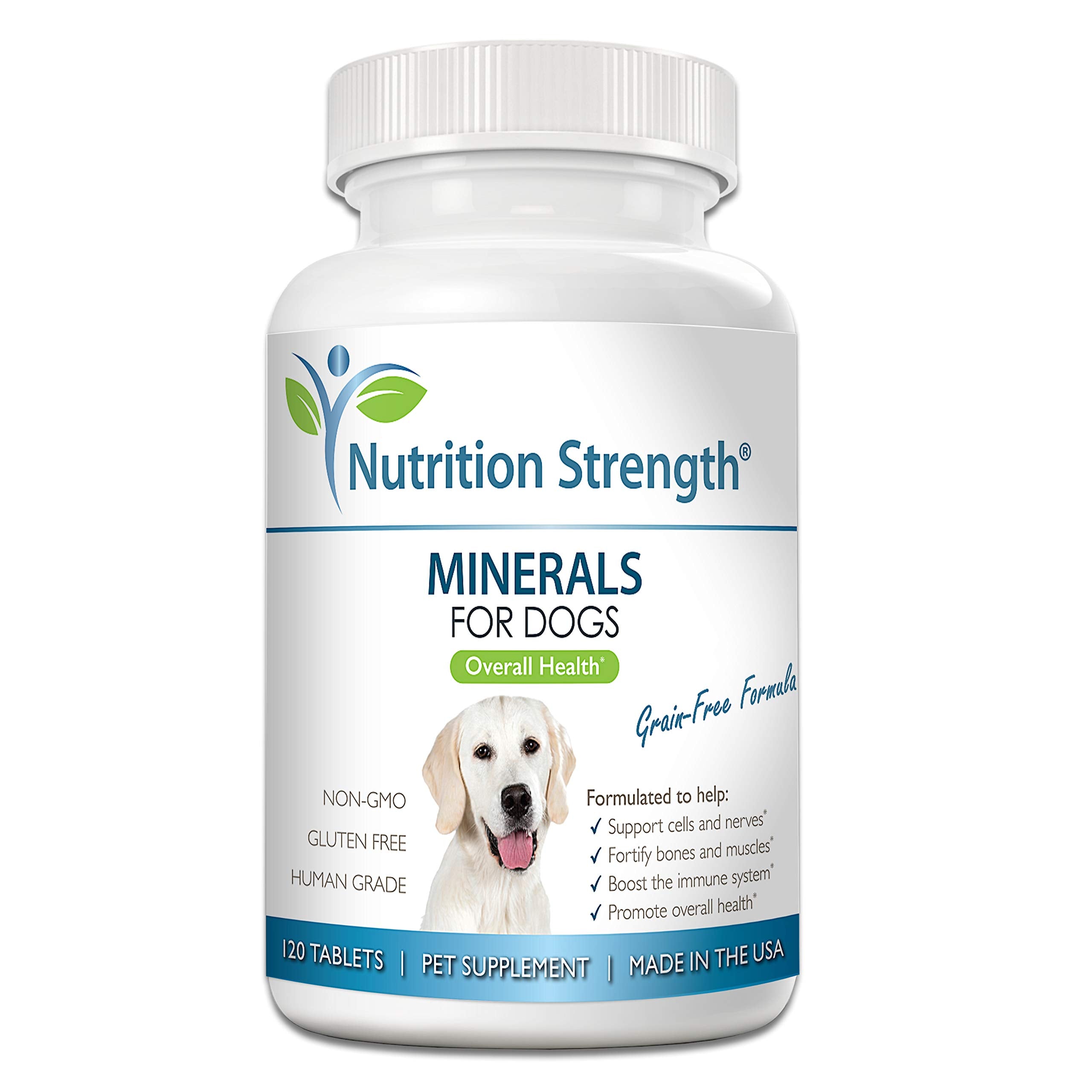 Nutrition Strength Dog Minerals & Electrolytes - Essential Raw Diet Balancer & Senior Dog Vitality Support - Calcium, Magnesium,