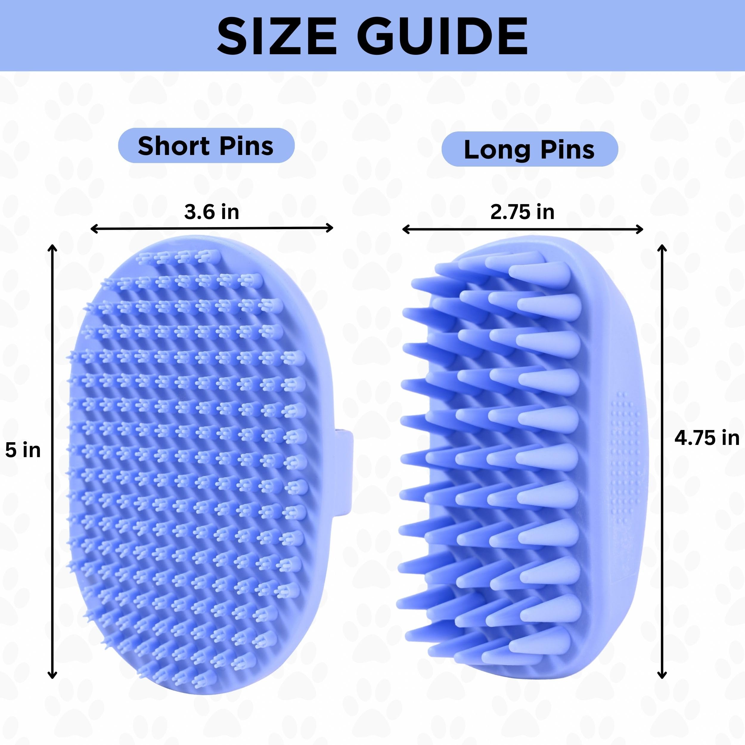 Dog Grooming Bath Brush, Pet Rubber Brush For Shower Scrubbing & Soothing Massage, Ideal For Long & Short Haired Dogs And Cats,