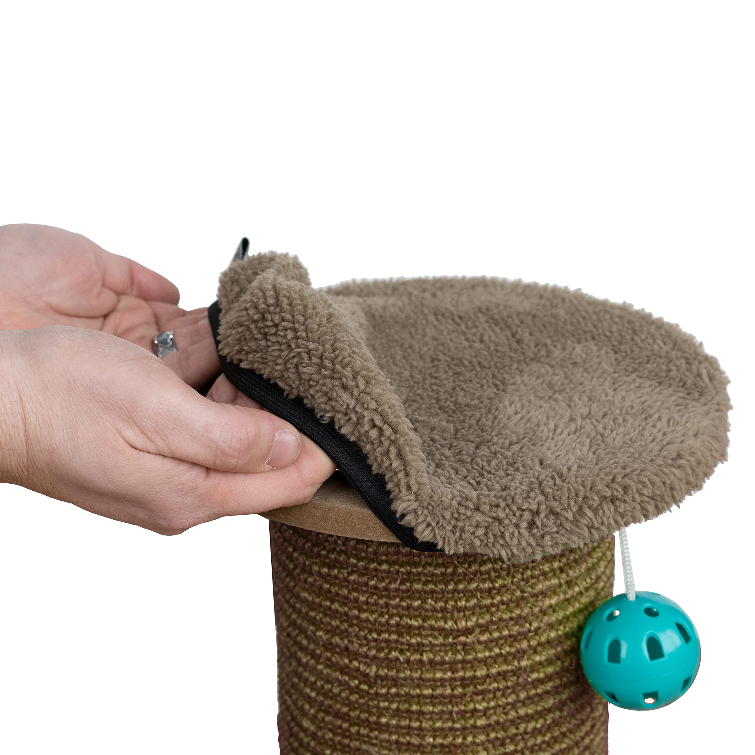 Kitty City Sisal Post Scratcher, Scratch Perch Cover Replacements 2Pk, Tan