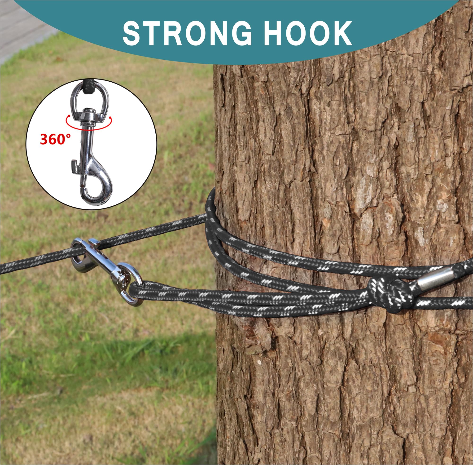 Reflective Cat Leash -30Ft Cat Cable Out Escape Proof Walking Yard Long Durable Safe Leash Traning Play Outdoor For Puppies/Kitt