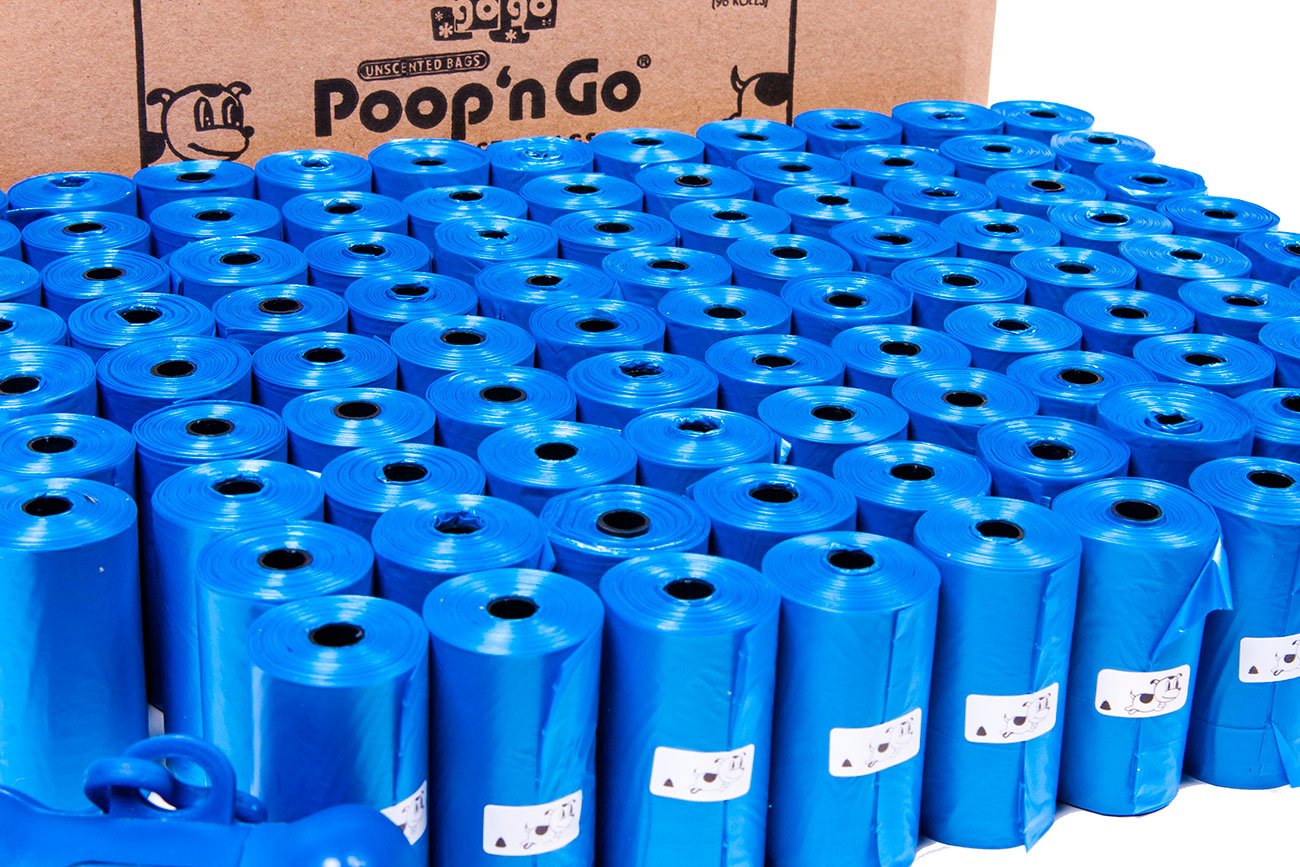 1470 Count Scented Royal Blue Gogo Pet Products Thick Pet Animal Dog Puppy Waste Poop Bags W/ Free Baggie Dispenser