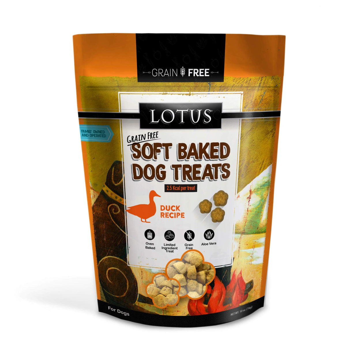 Lotus Wholesome Duck Recipe Soft Baked Dog Treats (10 Oz.) (784815904004)