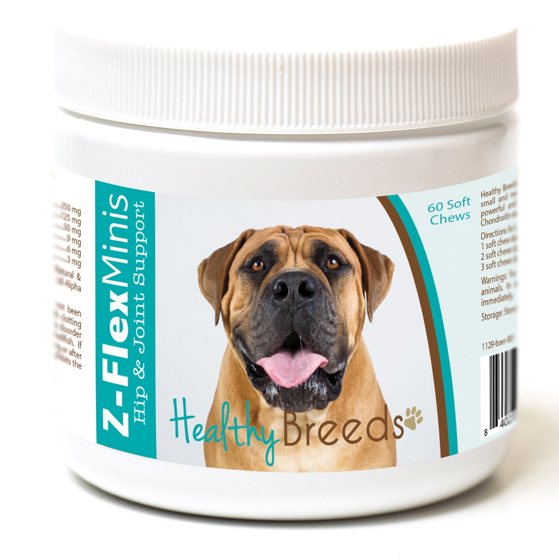 Healthy Breeds Boerboel Z-Flex Minis Hip and Joint Support Soft Chews 60 Count