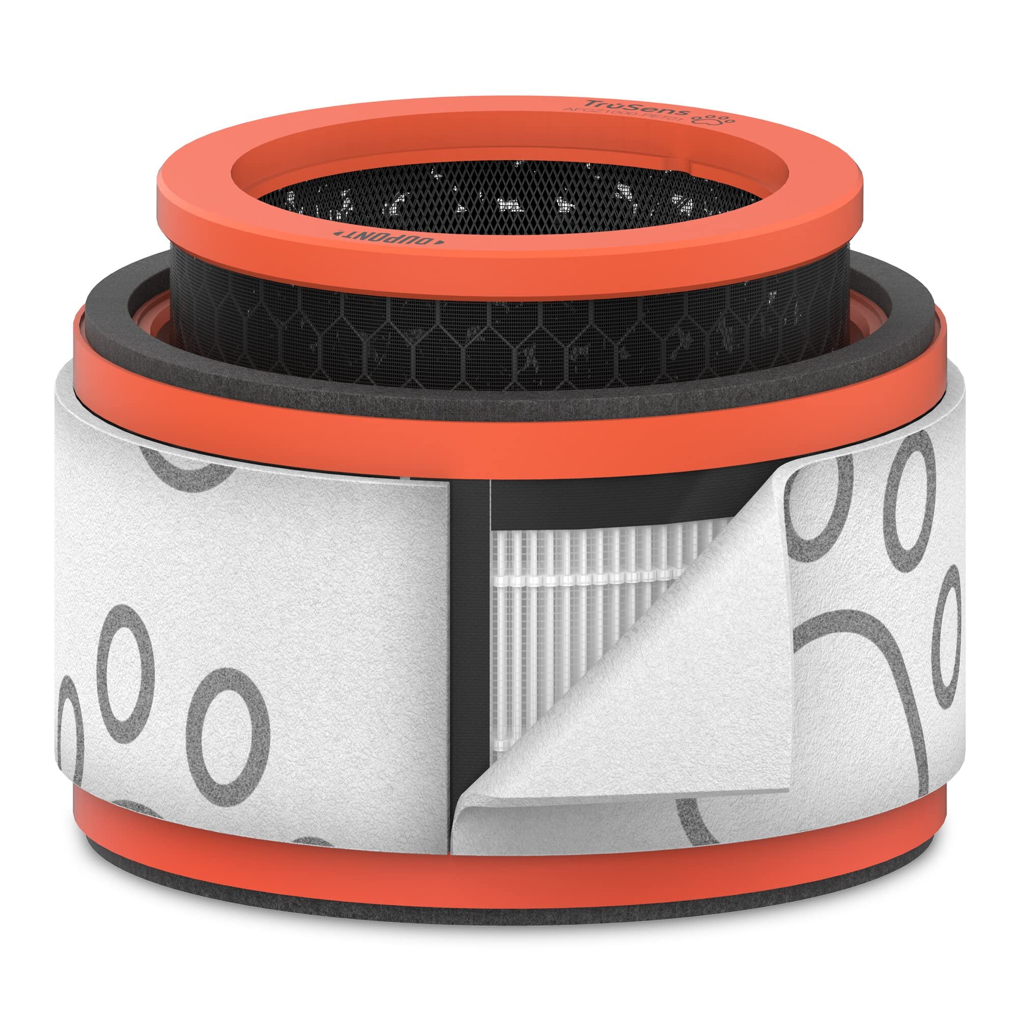 Trusens Dupont Pet Filter With True Hepa For Z-1000 Trusens Air Purifier (Small)