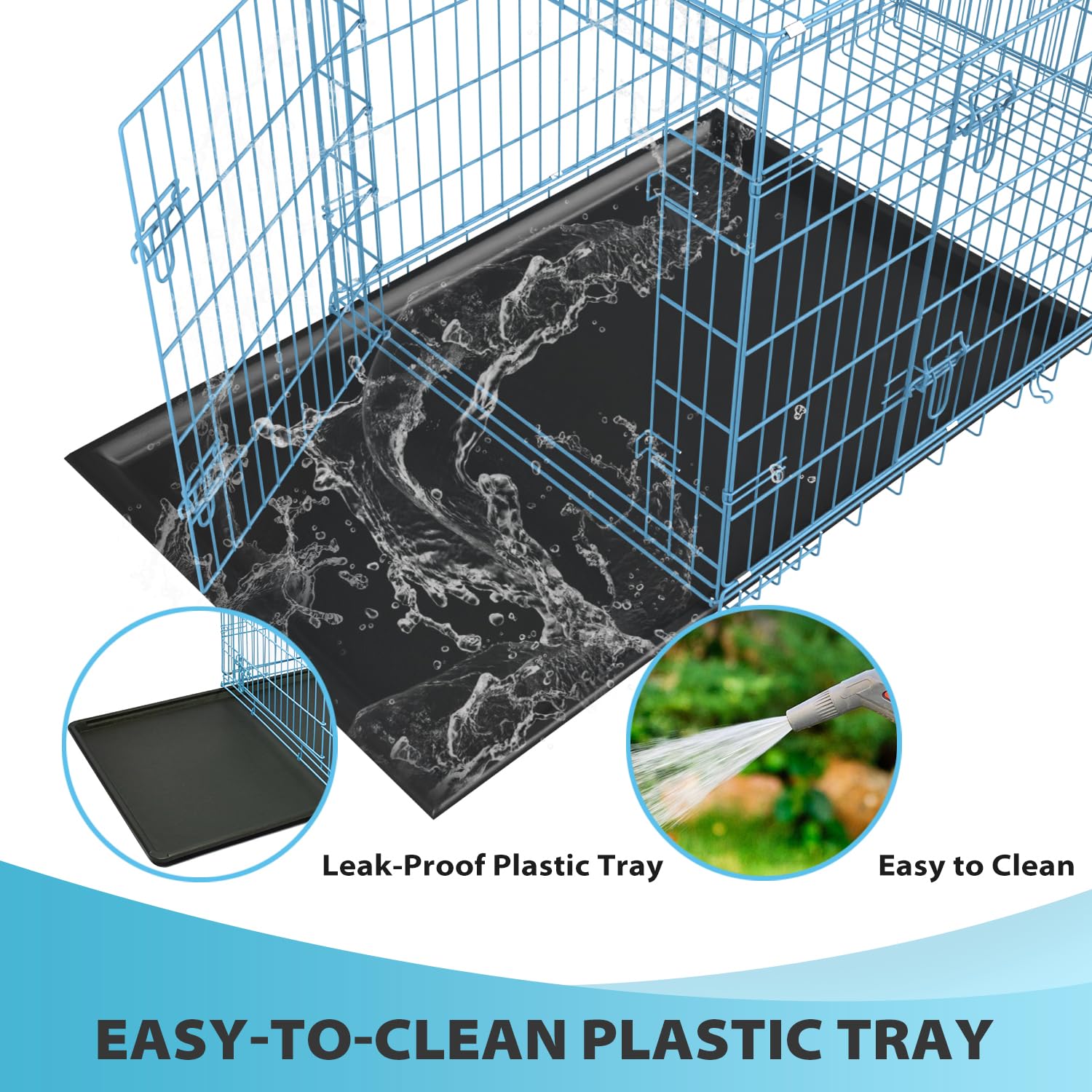 BestPet 36 Inch Dog Crates for Small Medium Dogs Folding Mental Wire Crates Dog Kennels Outdoor and Indoor Pet Dog Cage Crate wi